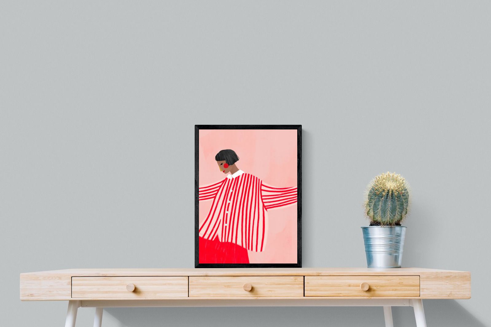 Pixalot Woman With Red Stripes