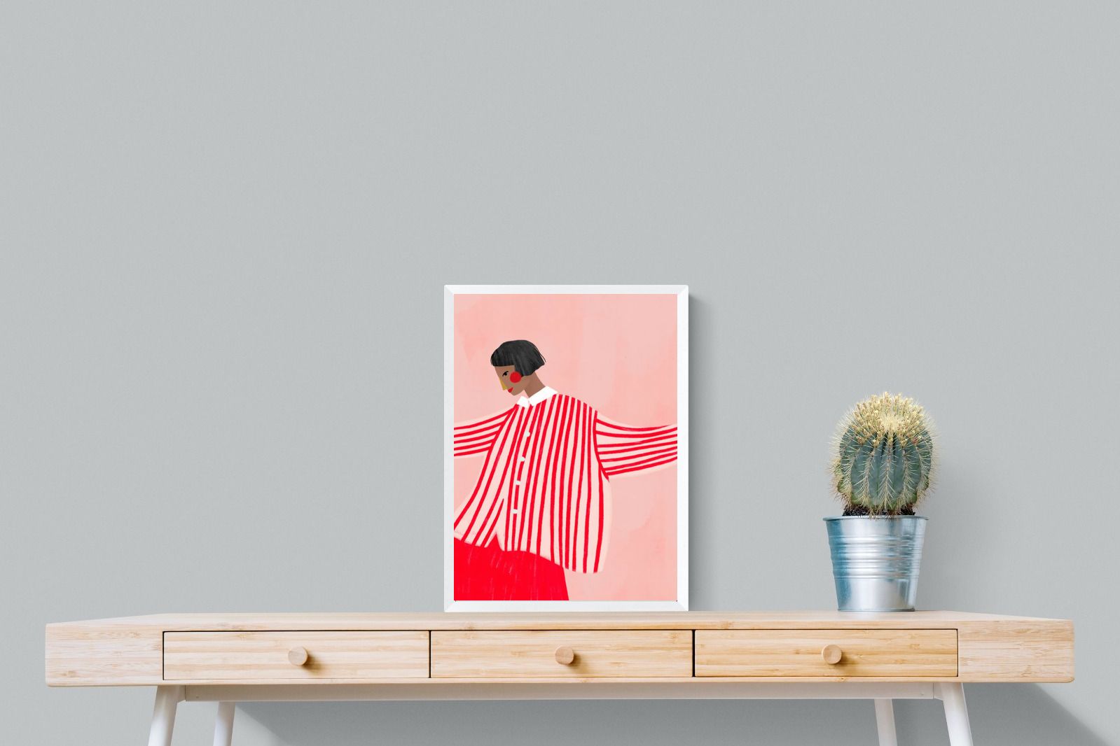 Pixalot Woman With Red Stripes