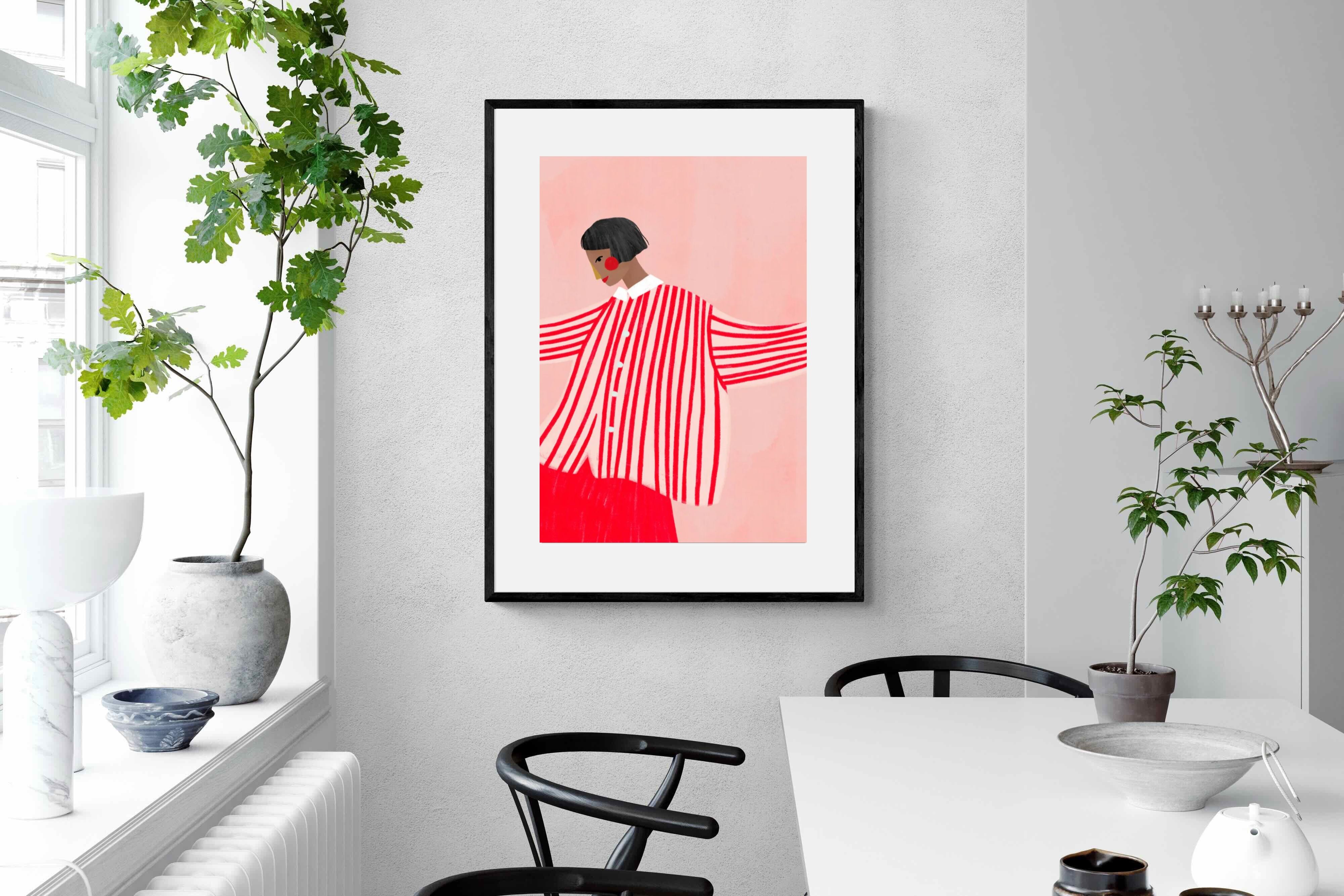 Pixalot Woman With Red Stripes