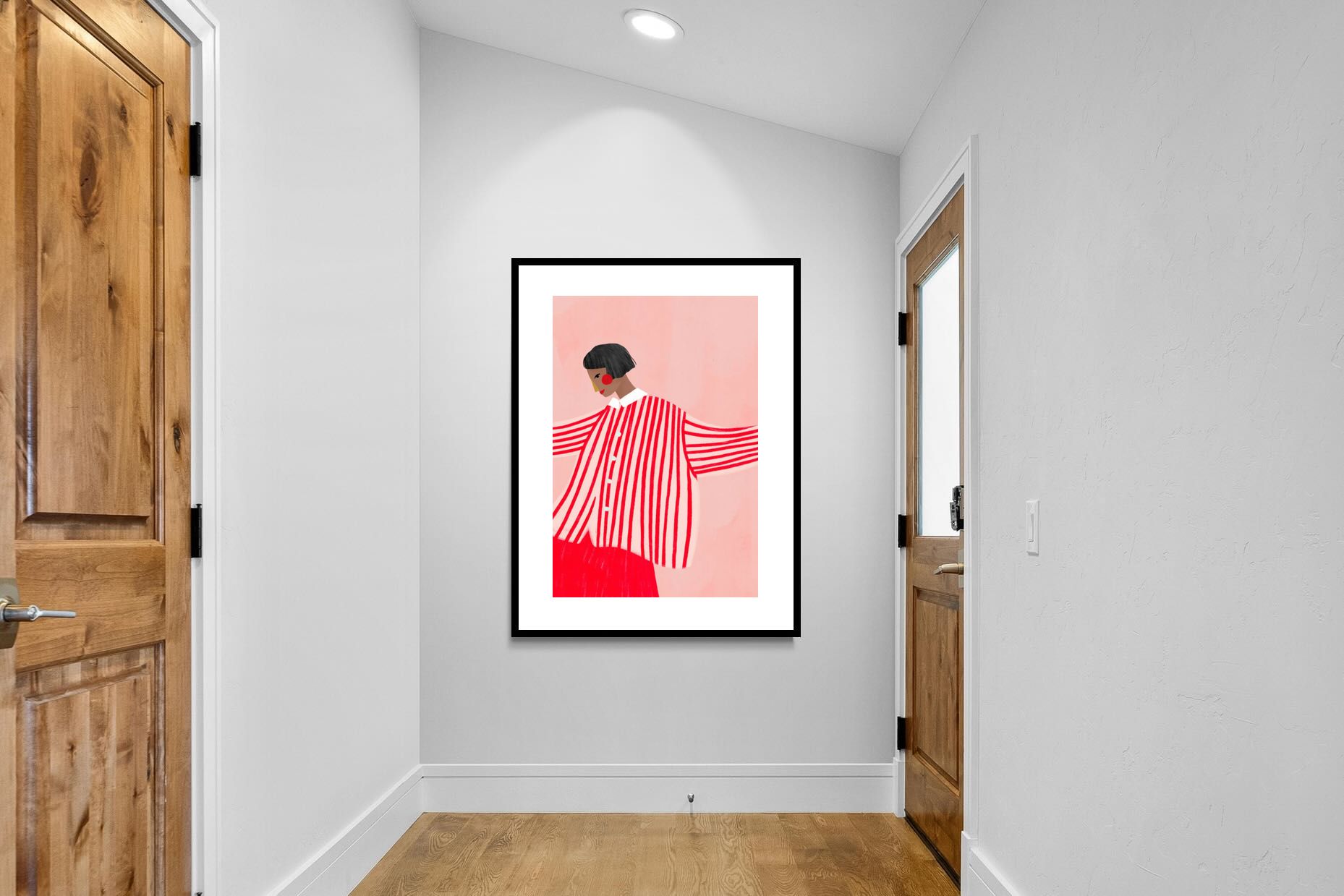 Pixalot Woman With Red Stripes