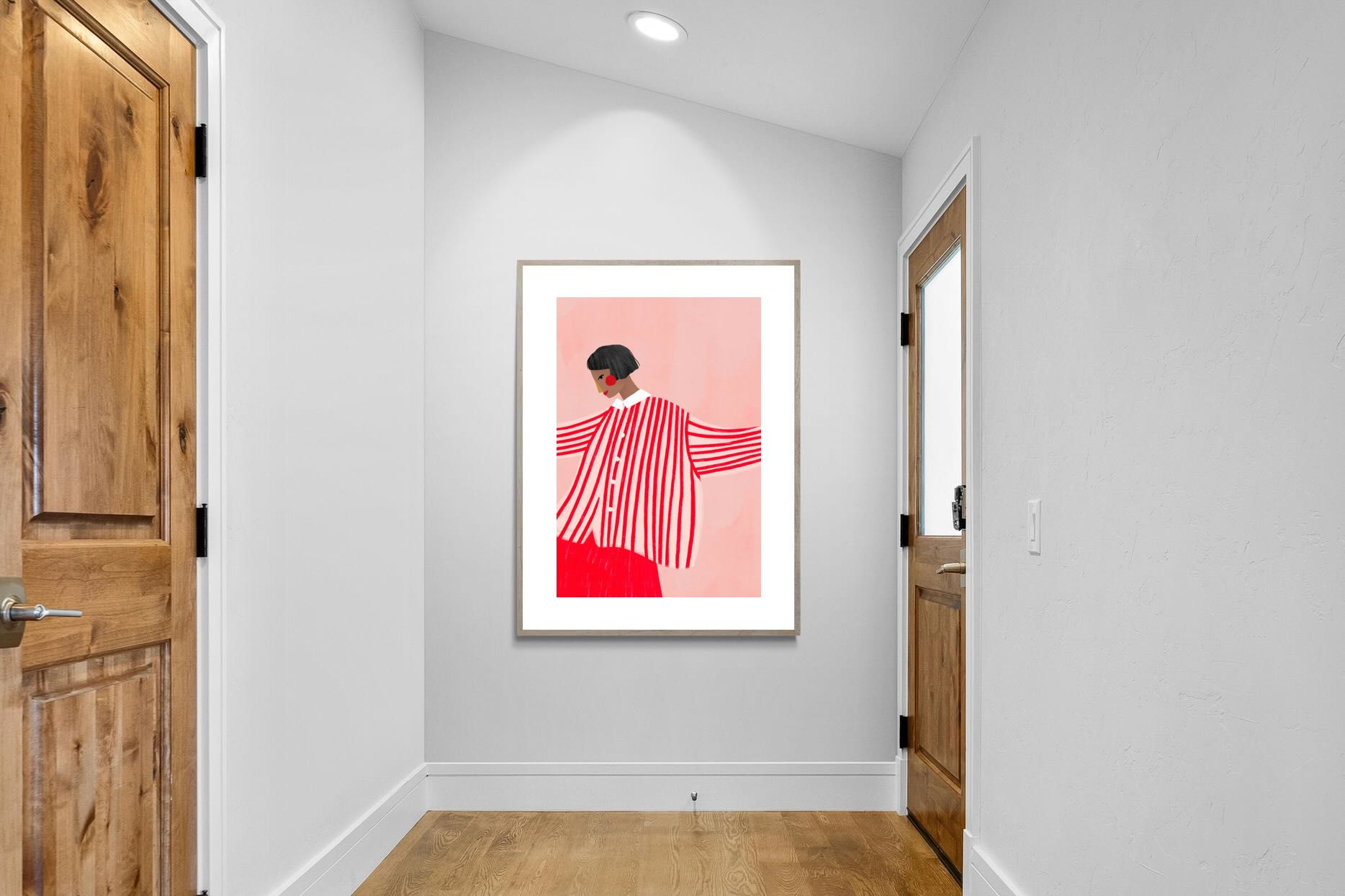 Pixalot Woman With Red Stripes