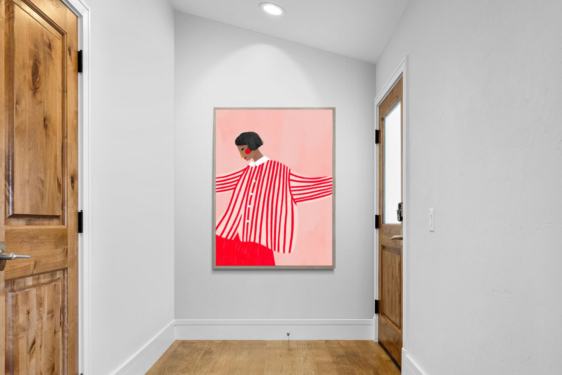 Pixalot Woman With Red Stripes
