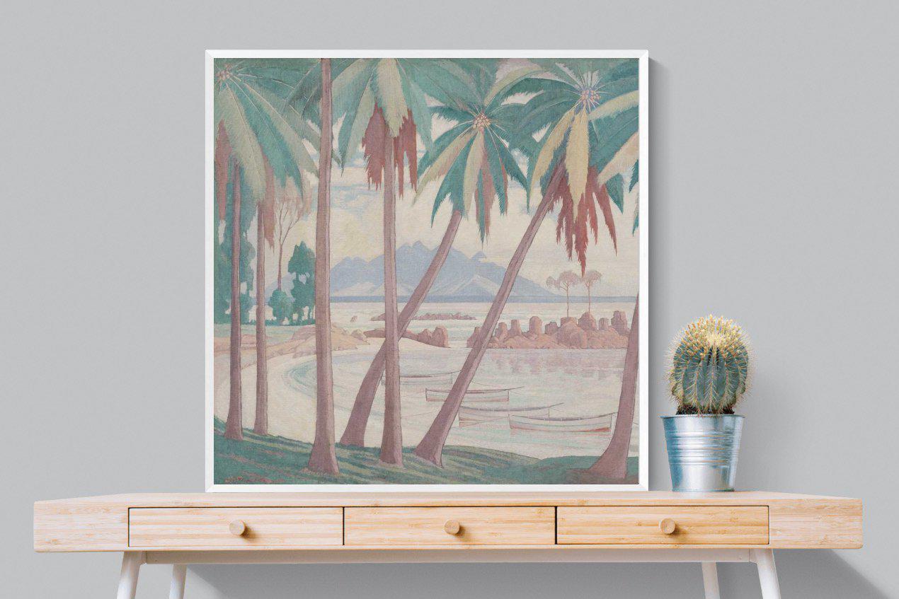 A View Across Fisherman's Cove-Wall_Art-100 x 100cm-Mounted Canvas-White-Pixalot