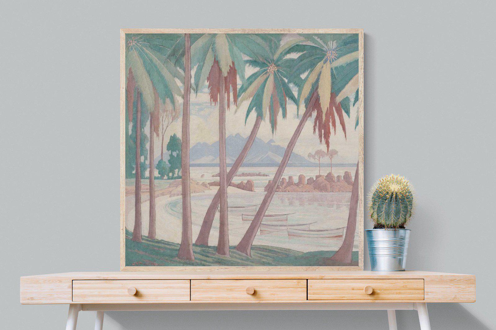 A View Across Fisherman's Cove-Wall_Art-100 x 100cm-Mounted Canvas-Wood-Pixalot