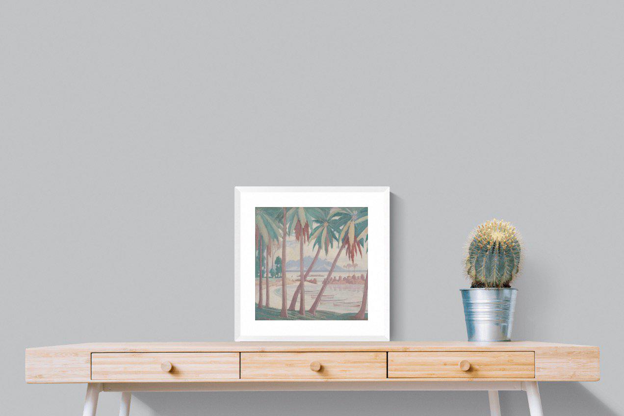 A View Across Fisherman's Cove-Wall_Art-50 x 50cm-Framed Print-White-Pixalot