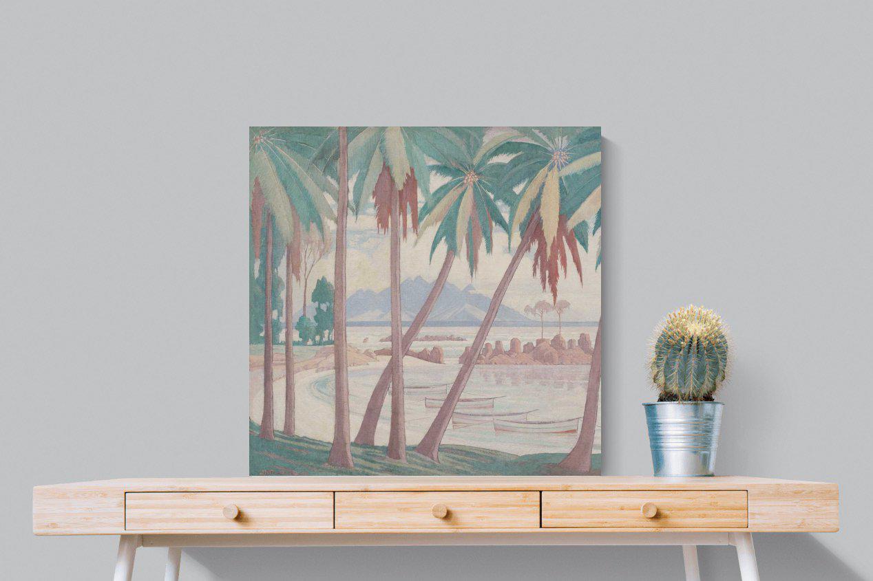 A View Across Fisherman's Cove-Wall_Art-80 x 80cm-Mounted Canvas-No Frame-Pixalot