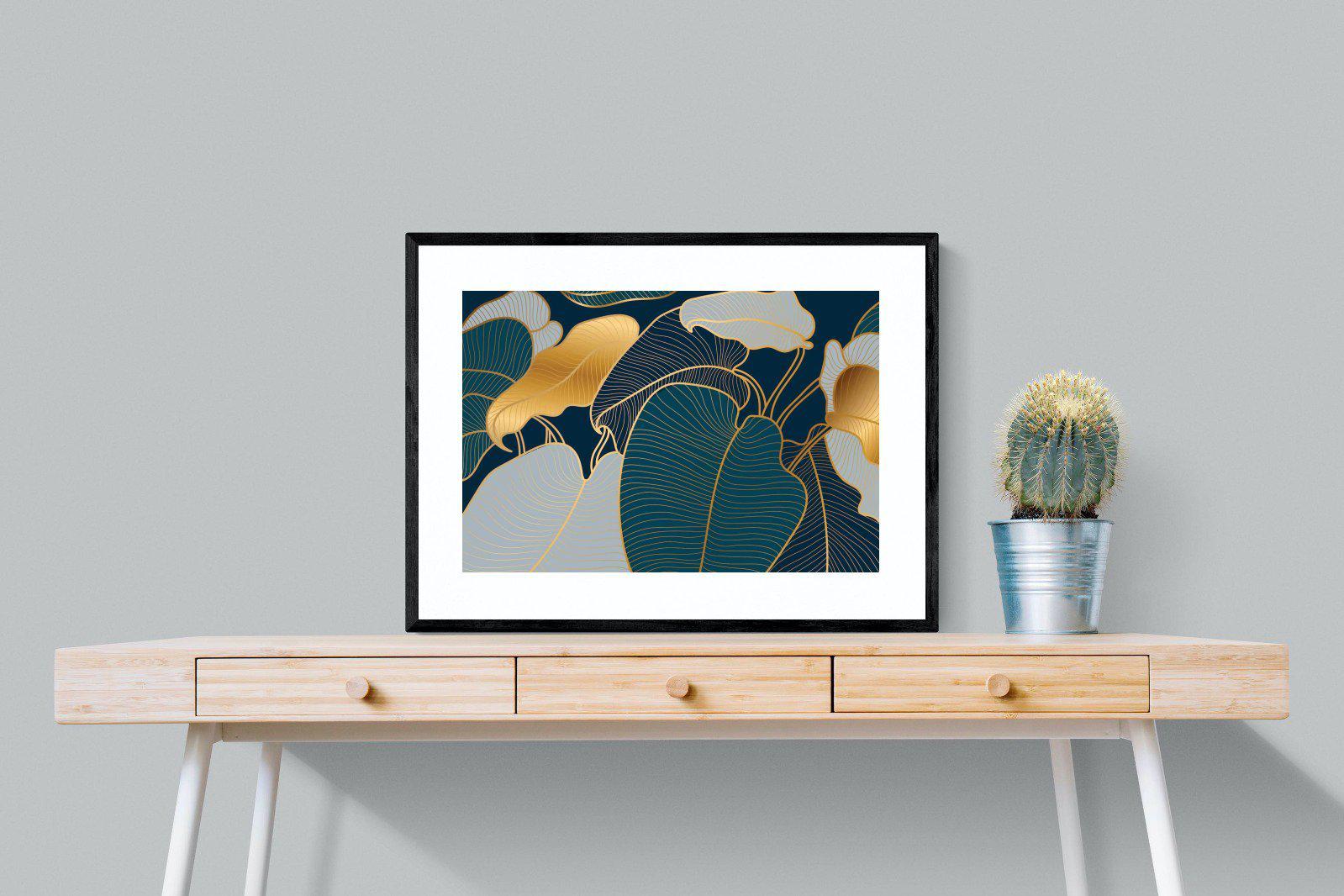 Art Deco-Wall_Art-80 x 60cm-Framed Print-Black-Pixalot