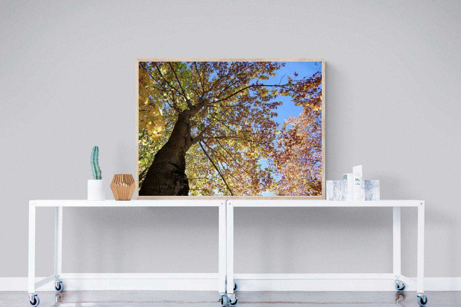 Autumn Tree Leaves-Wall_Art-120 x 90cm-Mounted Canvas-Wood-Pixalot