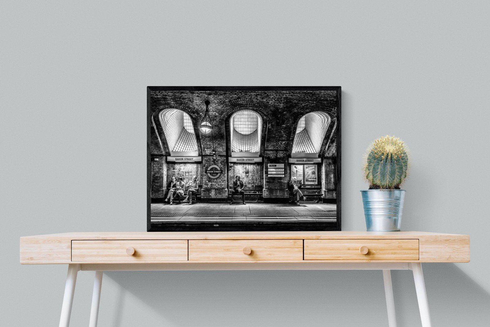 Baker Street-Wall_Art-80 x 60cm-Mounted Canvas-Black-Pixalot