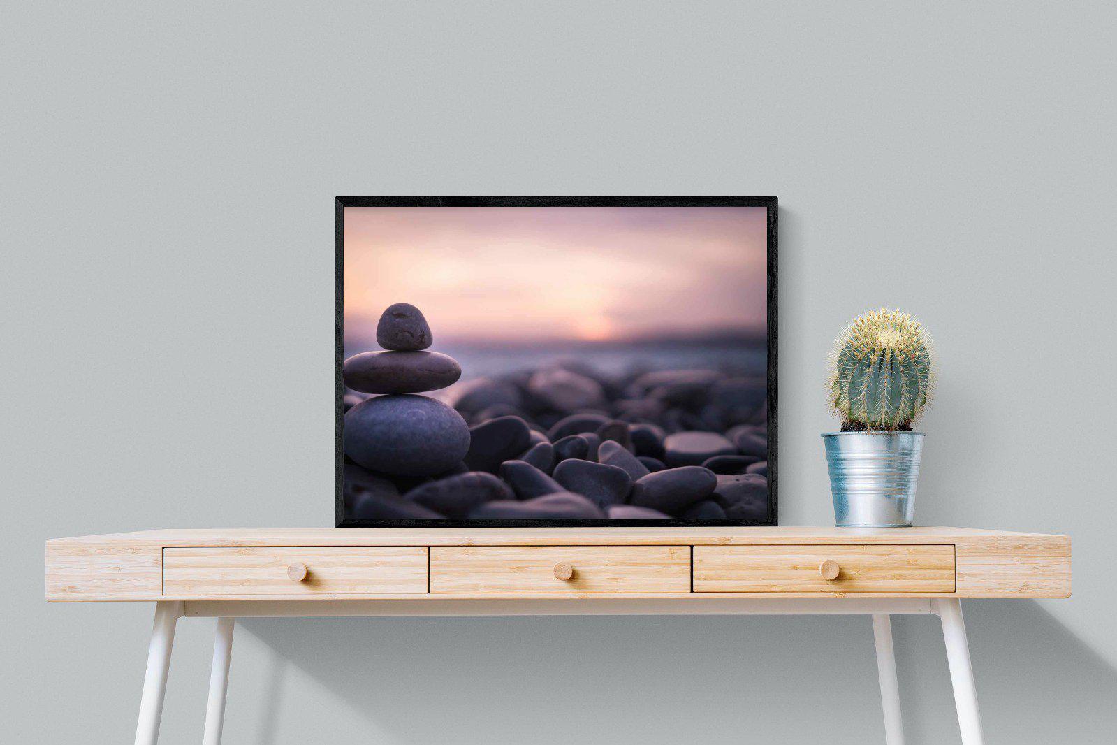 Balanced-Wall_Art-80 x 60cm-Mounted Canvas-Black-Pixalot