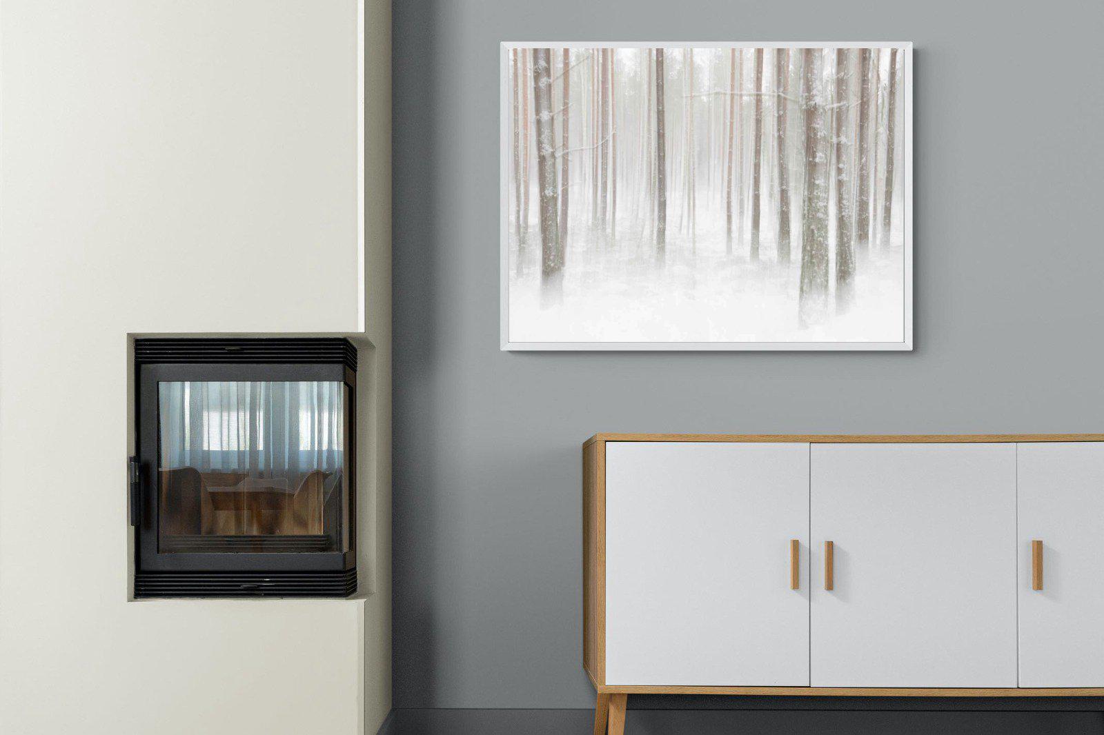 Birch Forest-Wall_Art-100 x 75cm-Mounted Canvas-White-Pixalot