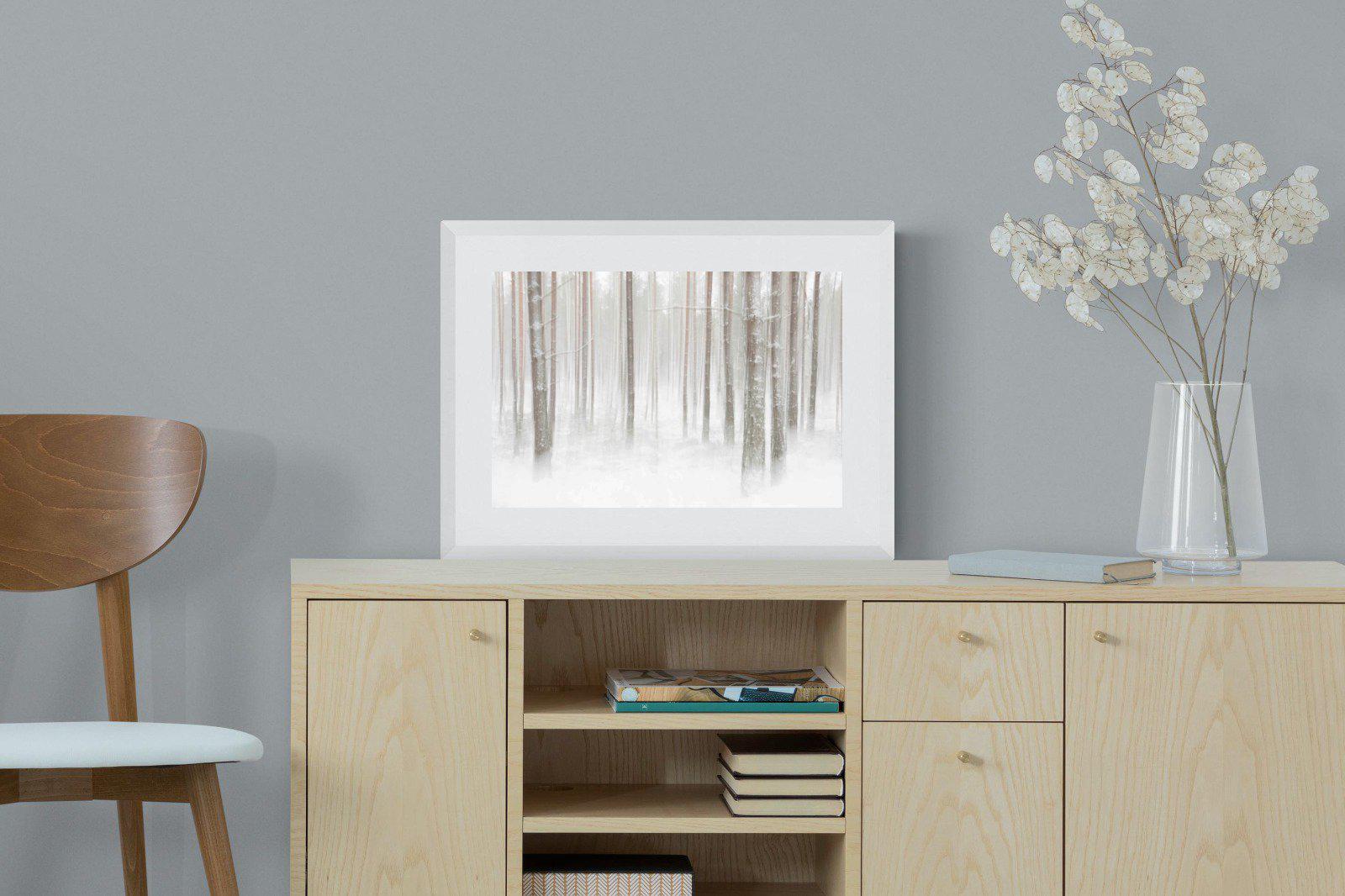 Birch Forest-Wall_Art-60 x 45cm-Framed Print-White-Pixalot