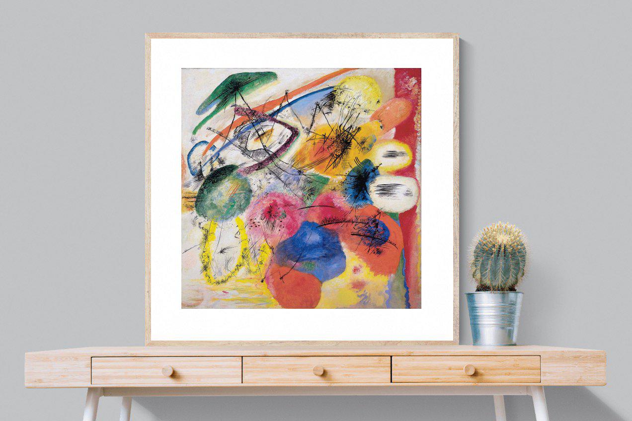 Black Lines-Wall_Art-100 x 100cm-Framed Print-Wood-Pixalot