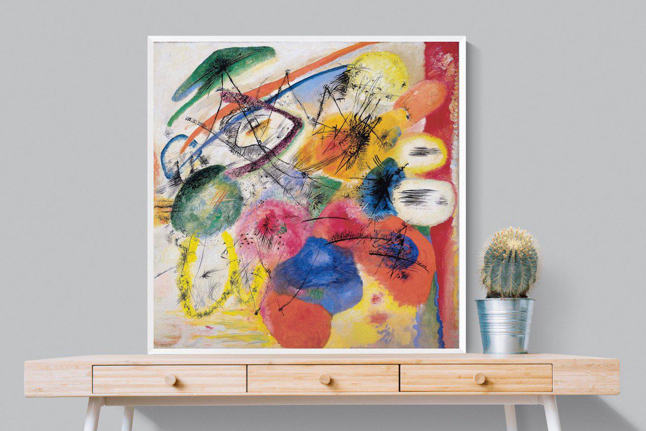 Black Lines-Wall_Art-100 x 100cm-Mounted Canvas-White-Pixalot