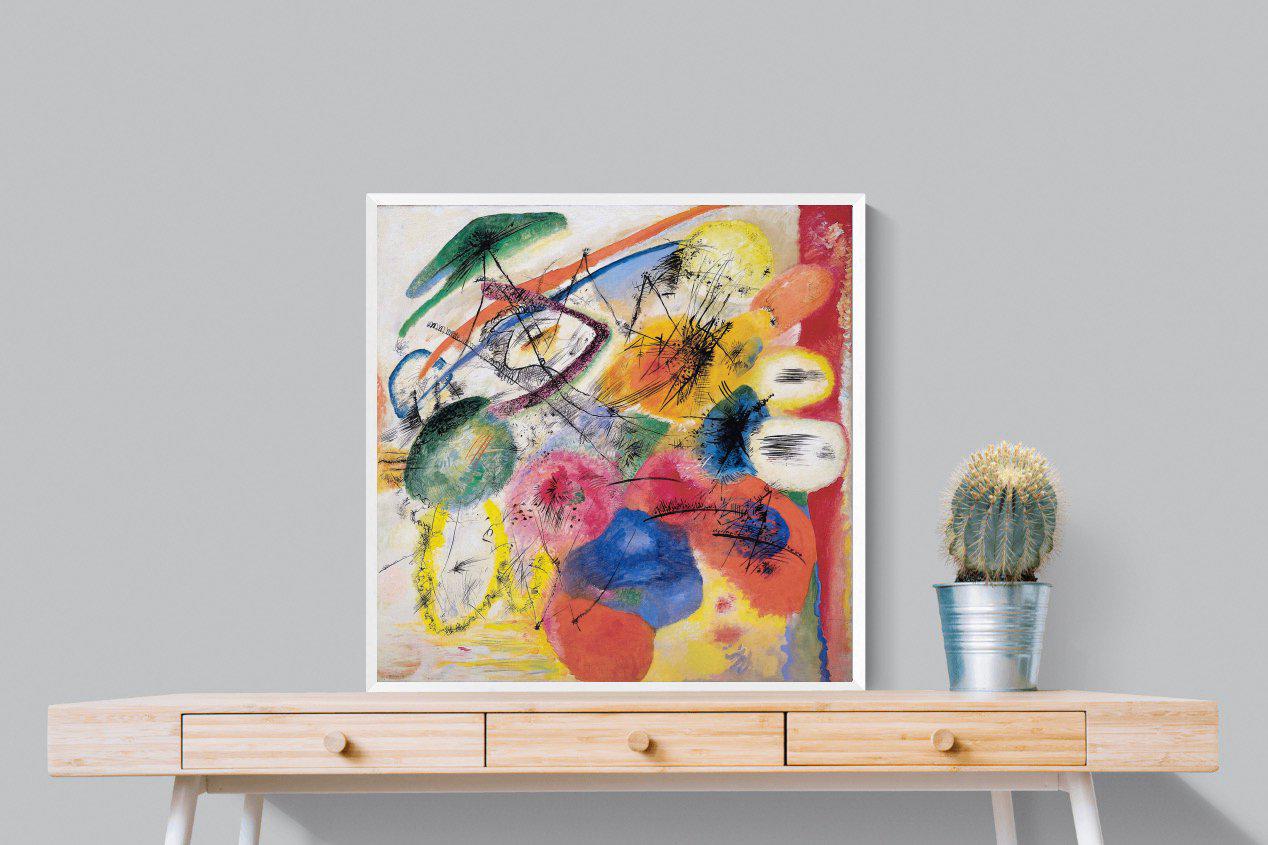 Black Lines-Wall_Art-80 x 80cm-Mounted Canvas-White-Pixalot