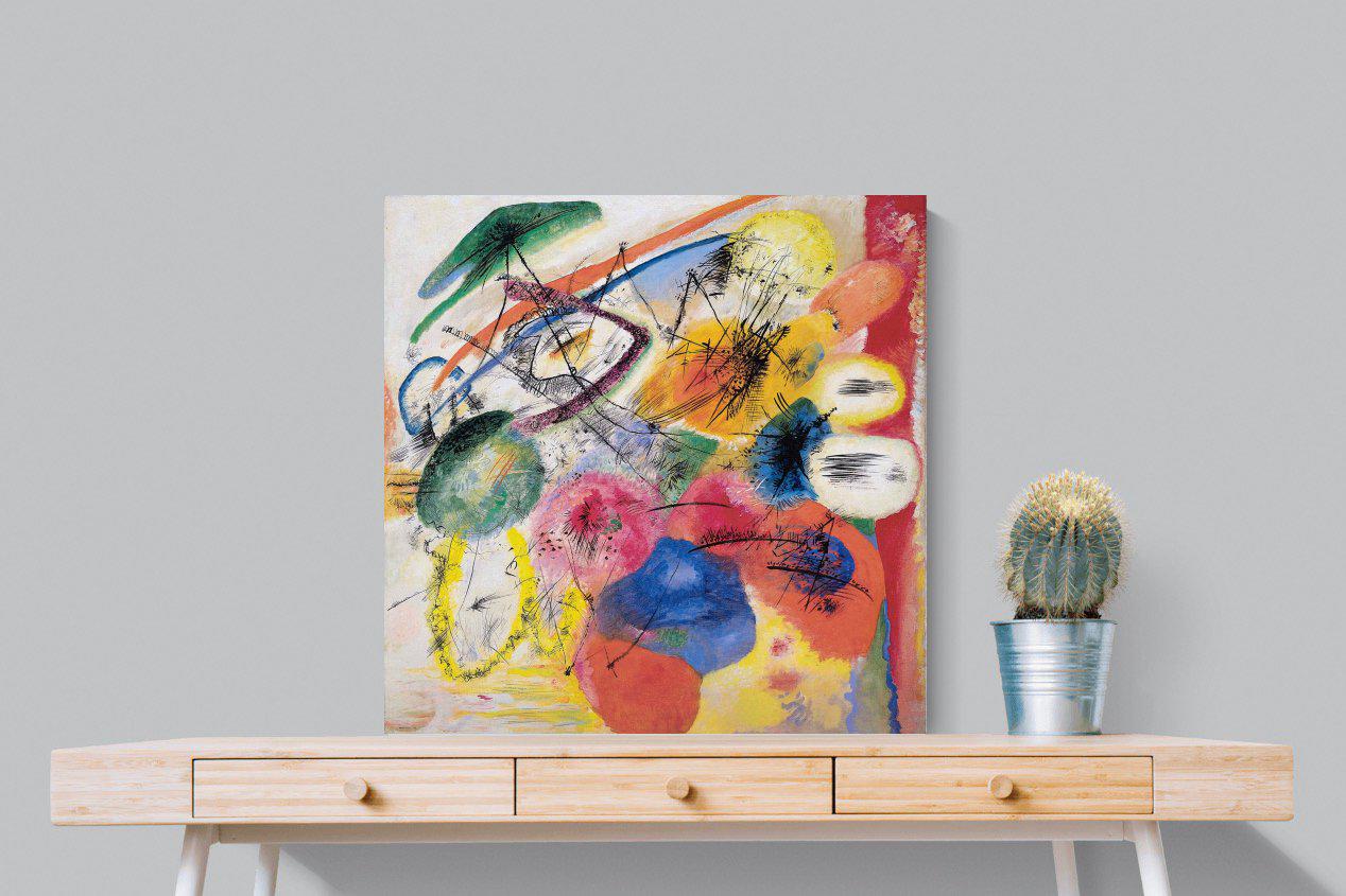 Black Lines-Wall_Art-80 x 80cm-Mounted Canvas-No Frame-Pixalot