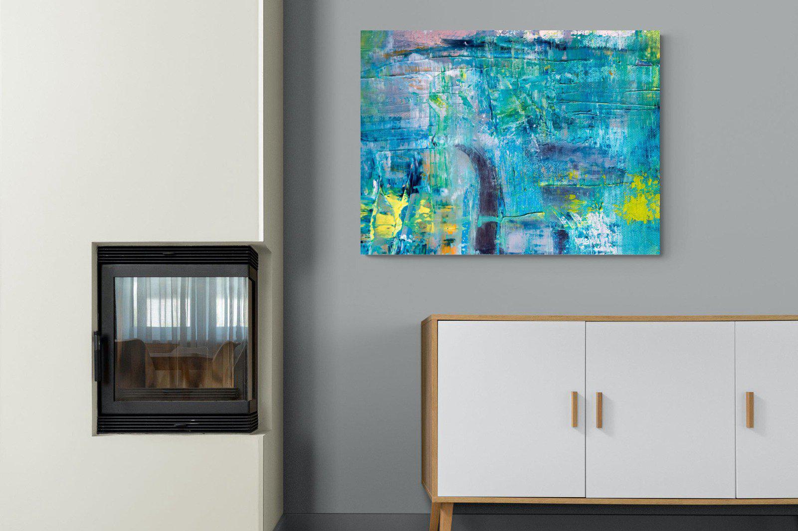 Blueish-Wall_Art-100 x 75cm-Mounted Canvas-No Frame-Pixalot