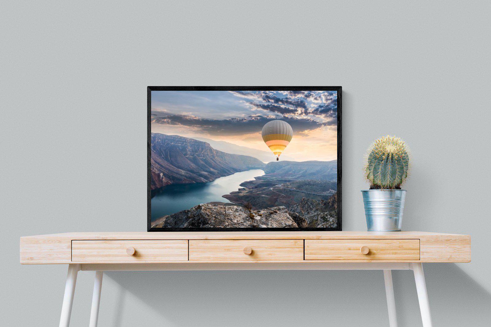 Botan Canyon-Wall_Art-80 x 60cm-Mounted Canvas-Black-Pixalot