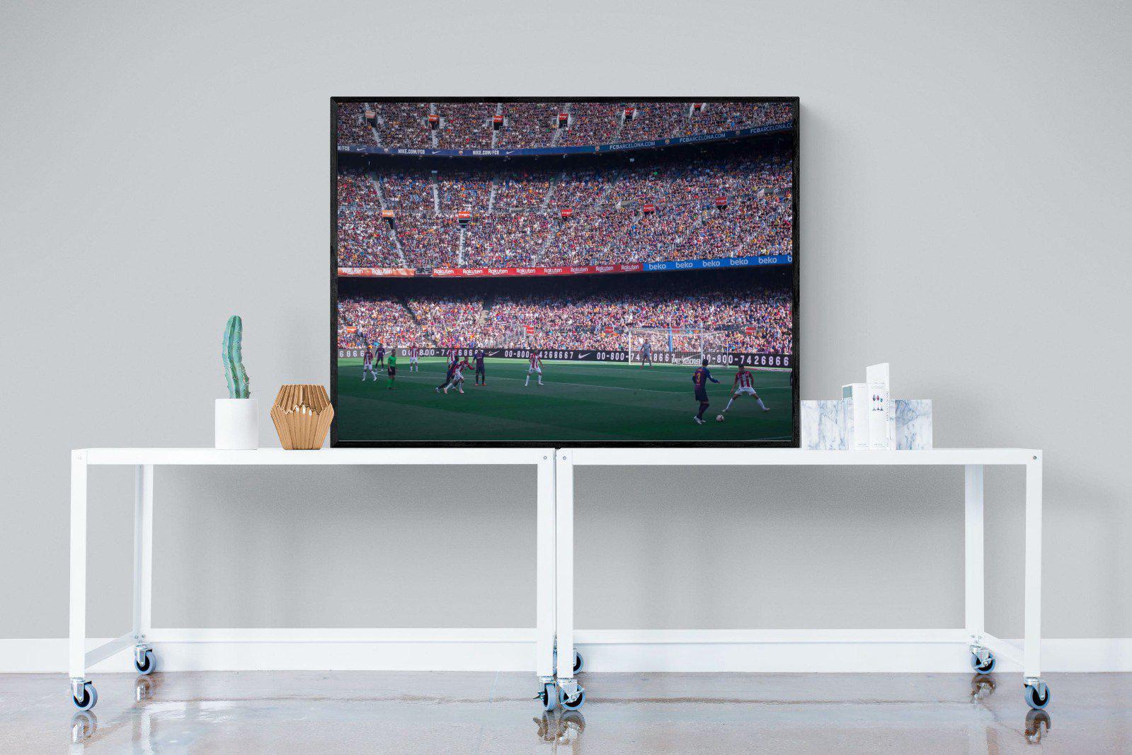 Camp Nou-Wall_Art-120 x 90cm-Mounted Canvas-Black-Pixalot