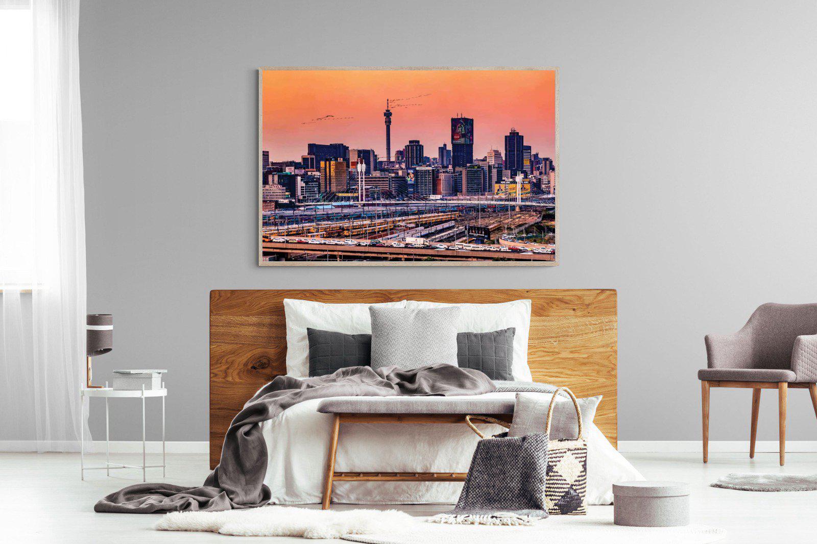 City of Gold-Wall_Art-150 x 100cm-Mounted Canvas-Wood-Pixalot