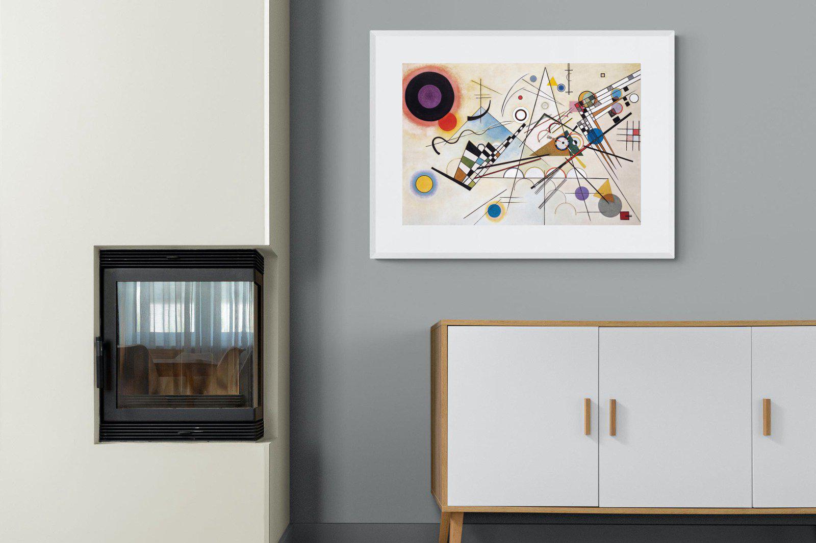 Composition VIII-Wall_Art-100 x 75cm-Framed Print-White-Pixalot