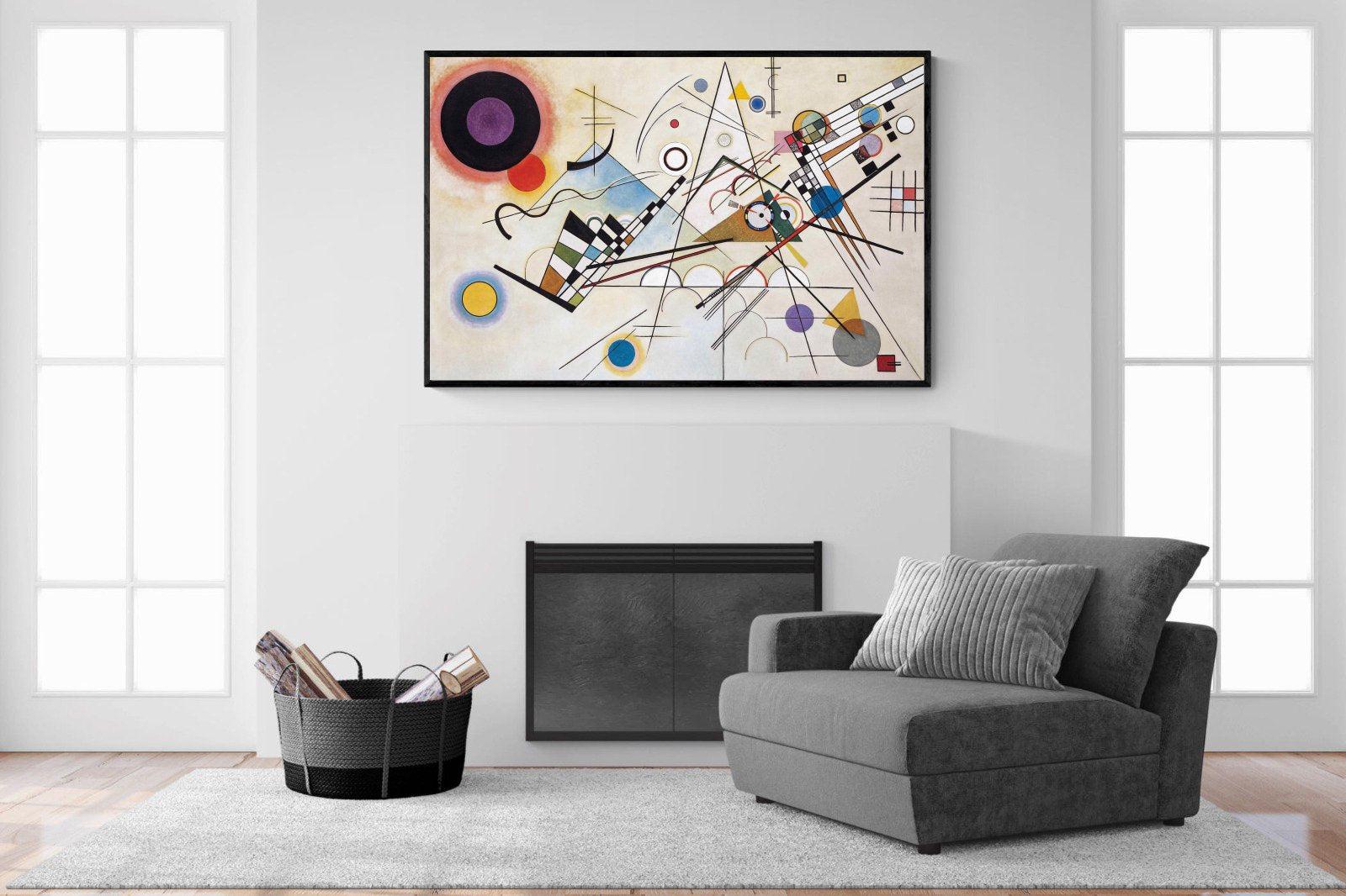 Composition VIII-Wall_Art-150 x 100cm-Mounted Canvas-Black-Pixalot