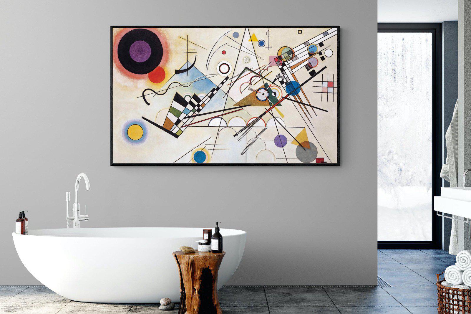 Composition VIII-Wall_Art-180 x 110cm-Mounted Canvas-Black-Pixalot