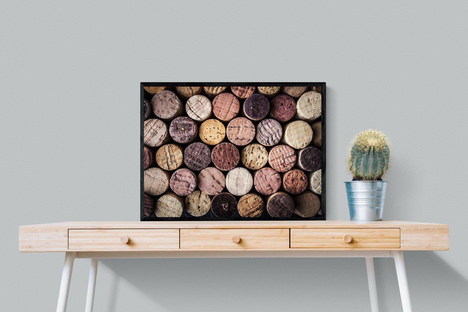 Corked-Wall_Art-80 x 60cm-Mounted Canvas-Black-Pixalot