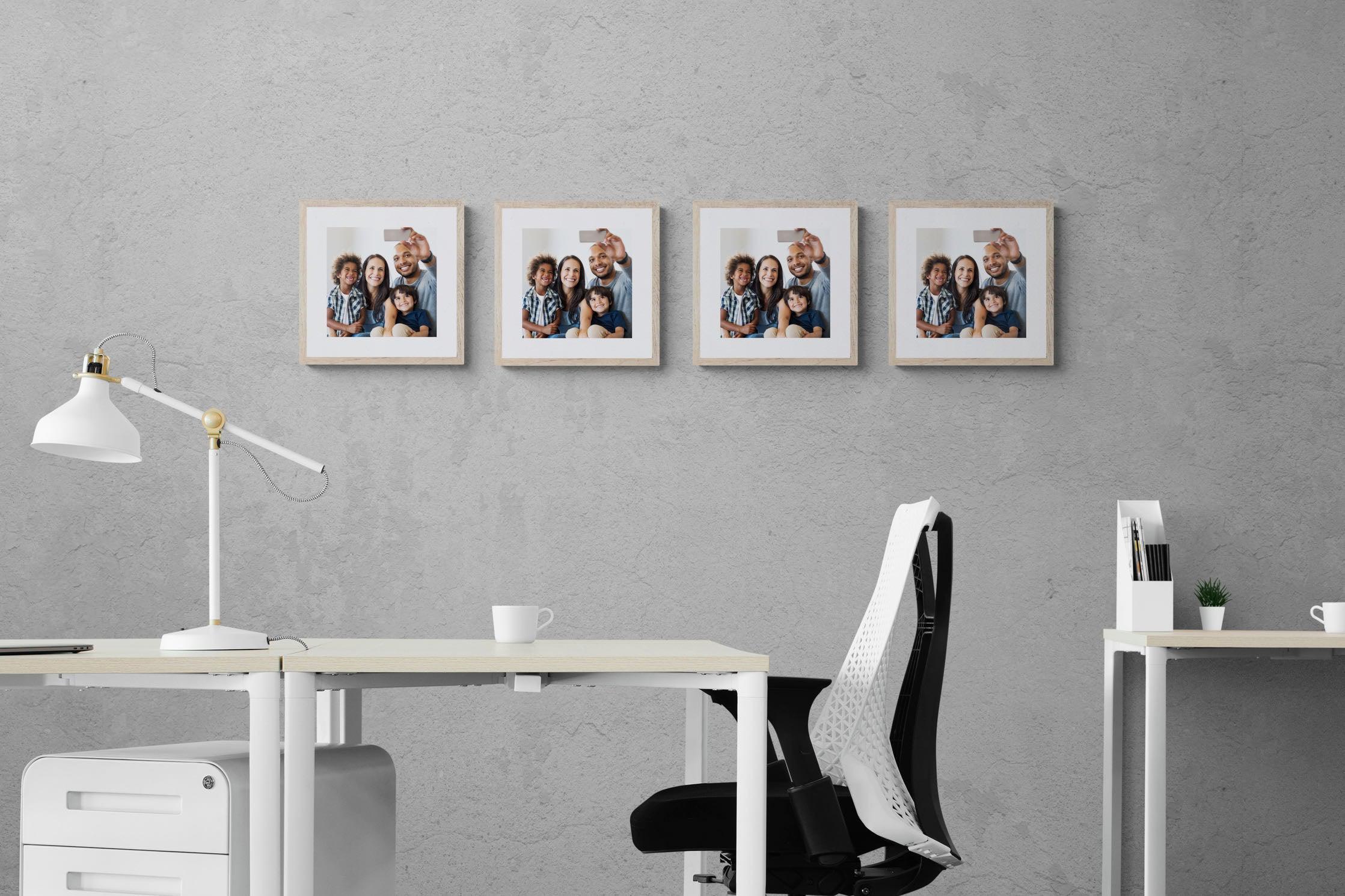 Create Your Own Squares Set-Wall_Art-40 x 40cm (x4)-Framed Print-Wood-Pixalot
