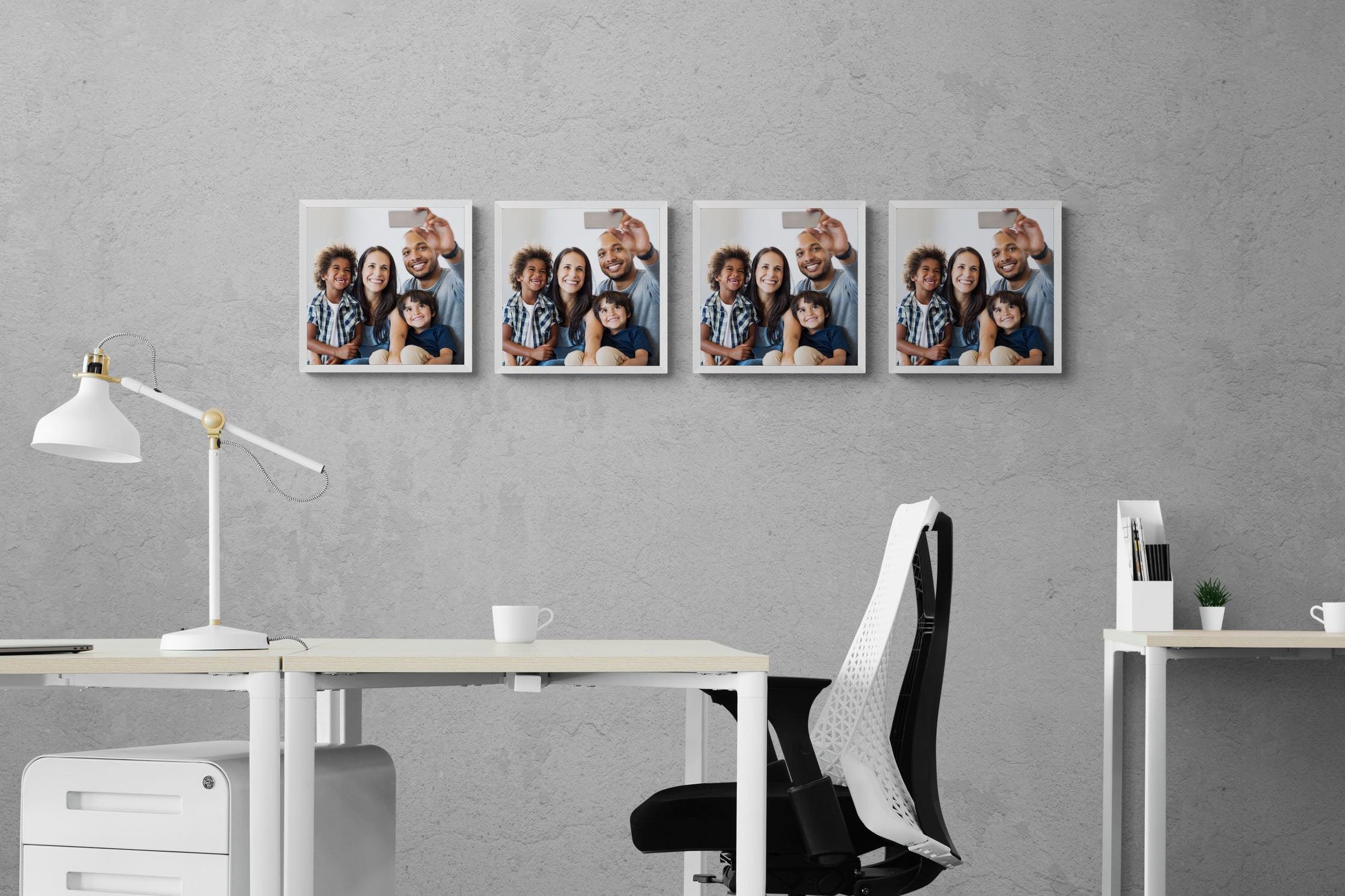 Create Your Own Squares Set-Wall_Art-40 x 40cm (x4)-Mounted Canvas-White-Pixalot