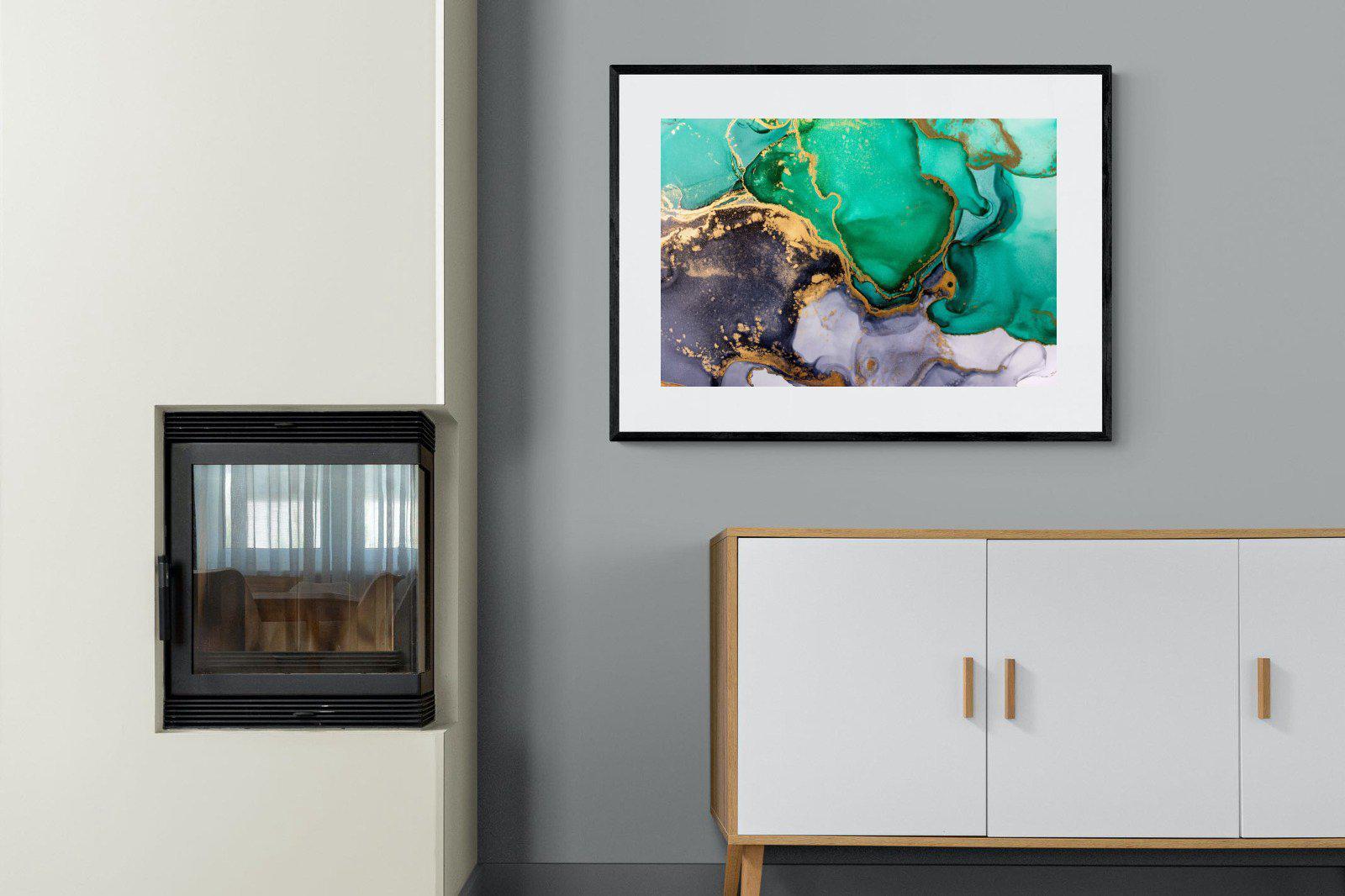 Crème de Menthe-Wall_Art-100 x 75cm-Framed Print-Black-Pixalot
