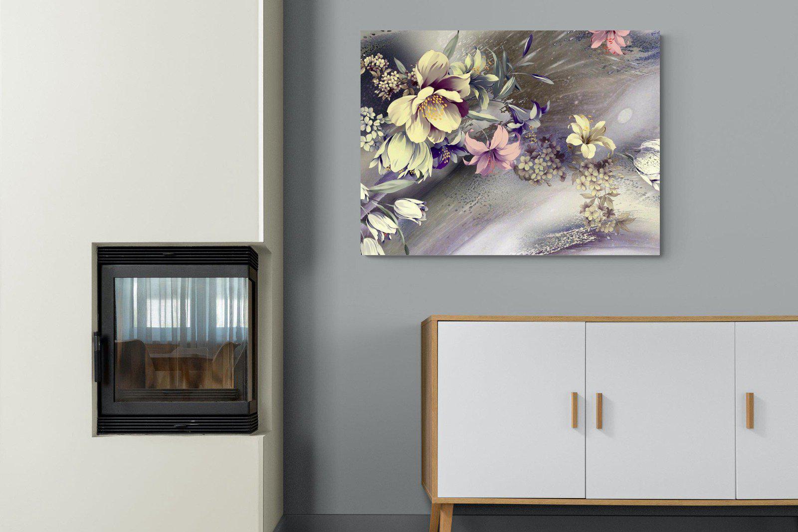 Delicate Floral-Wall_Art-100 x 75cm-Mounted Canvas-No Frame-Pixalot
