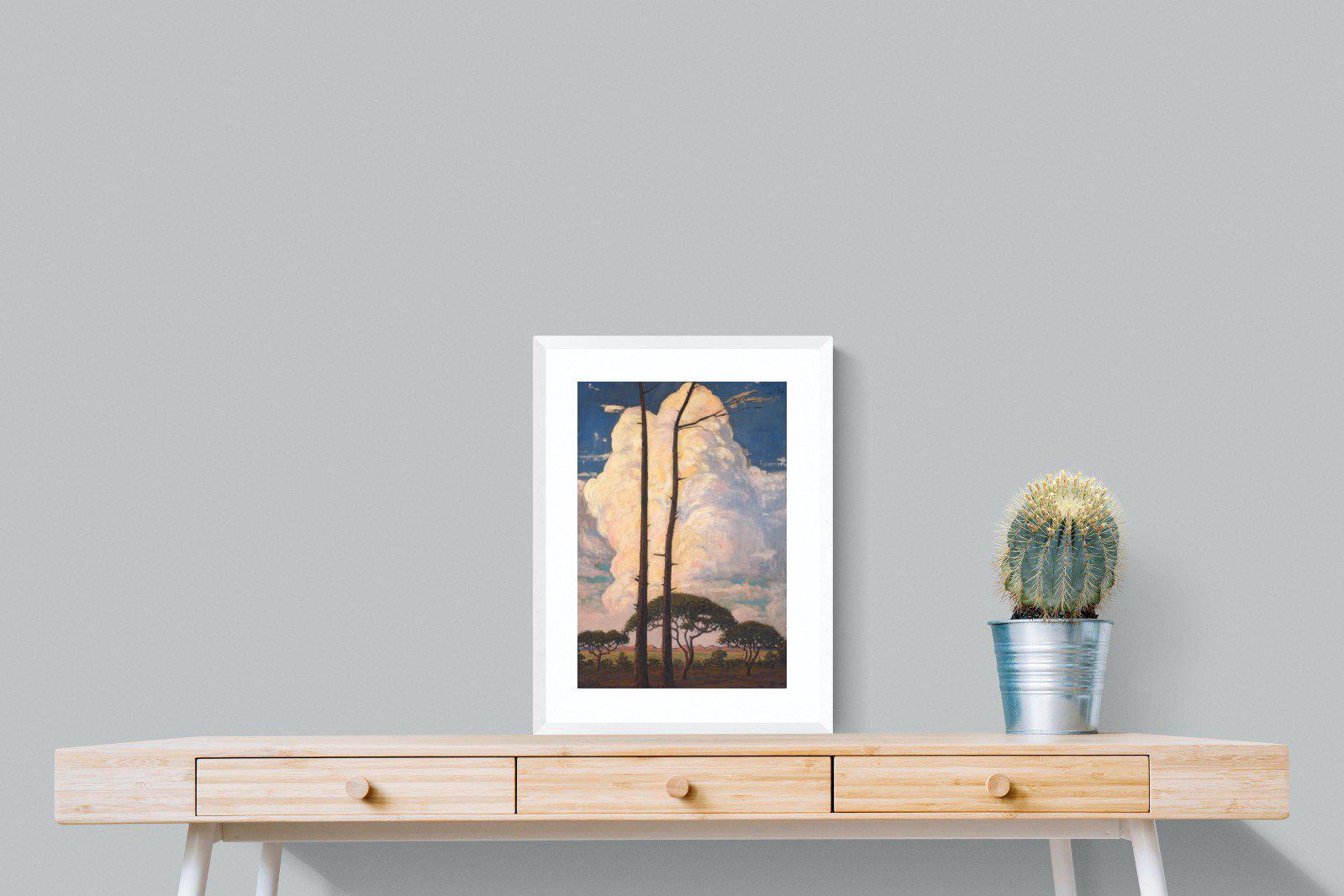 Die Wolk-Wall_Art-45 x 60cm-Framed Print-White-Pixalot