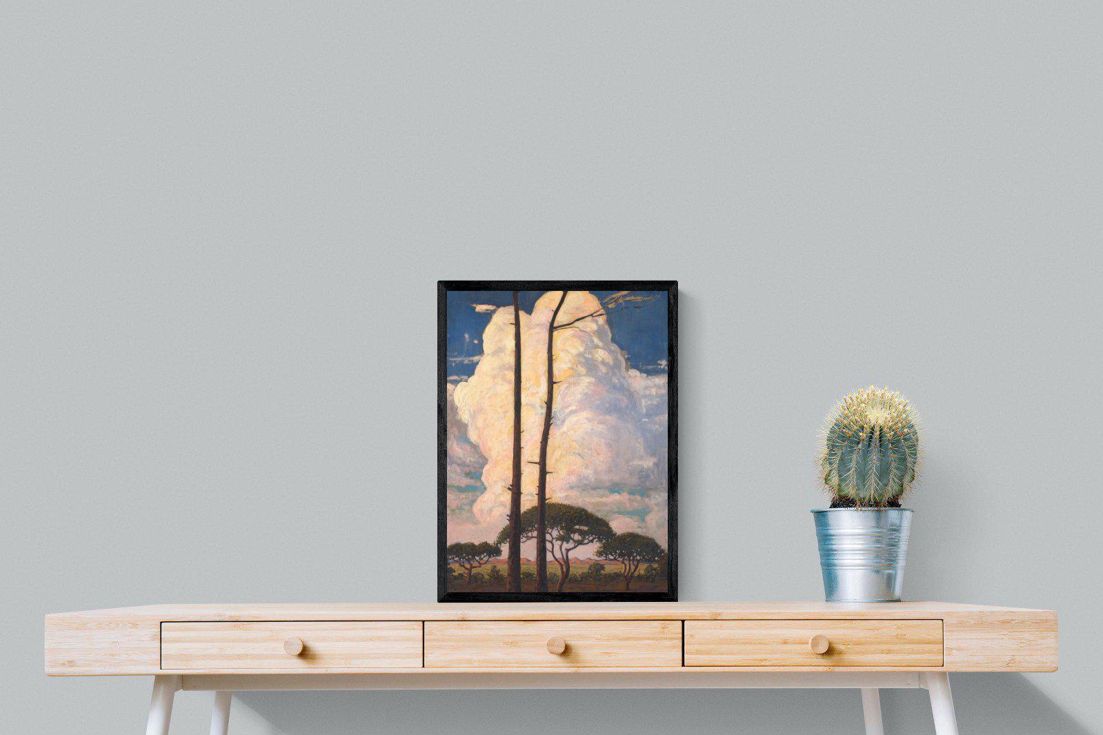 Die Wolk-Wall_Art-45 x 60cm-Mounted Canvas-Black-Pixalot