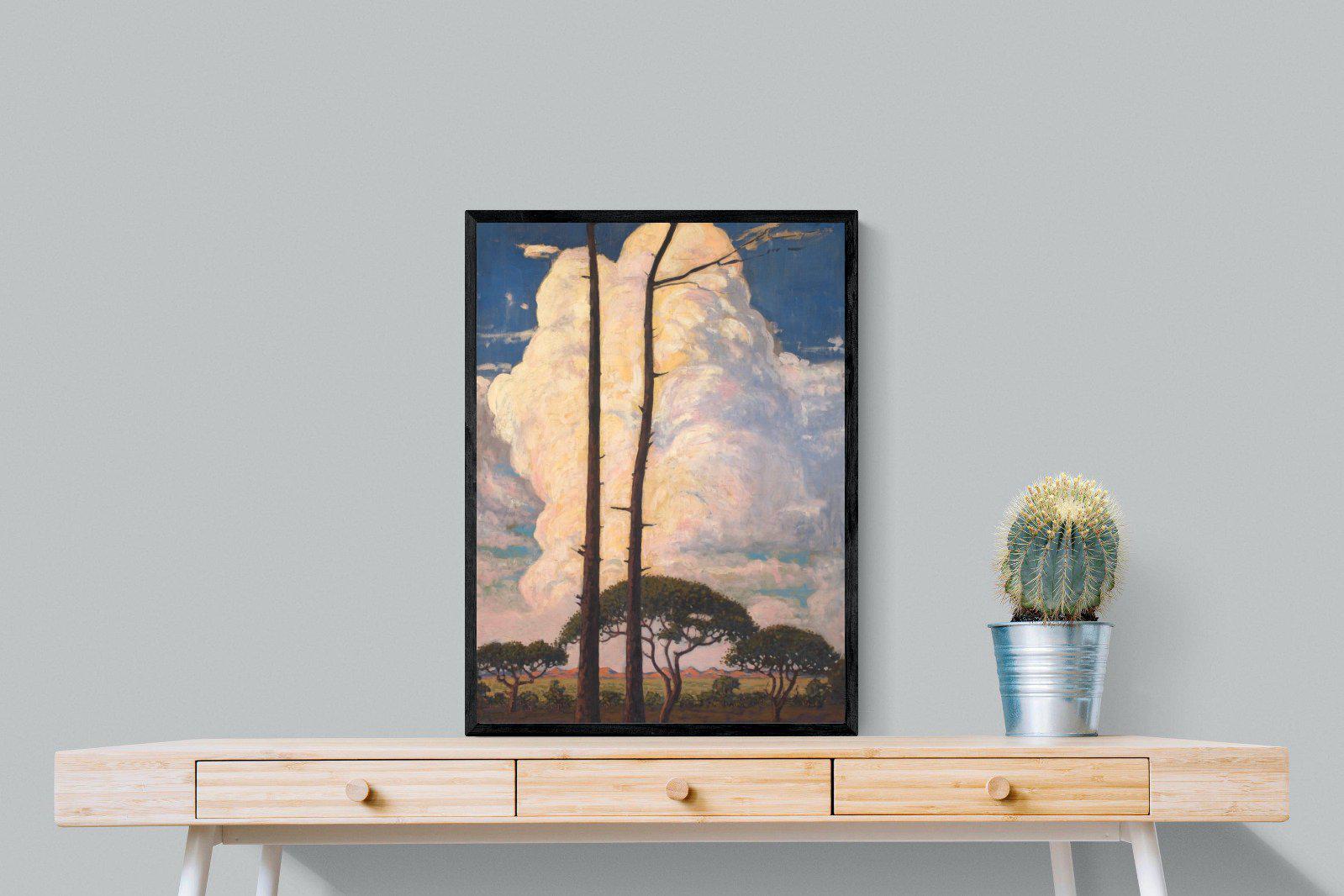 Die Wolk-Wall_Art-60 x 80cm-Mounted Canvas-Black-Pixalot
