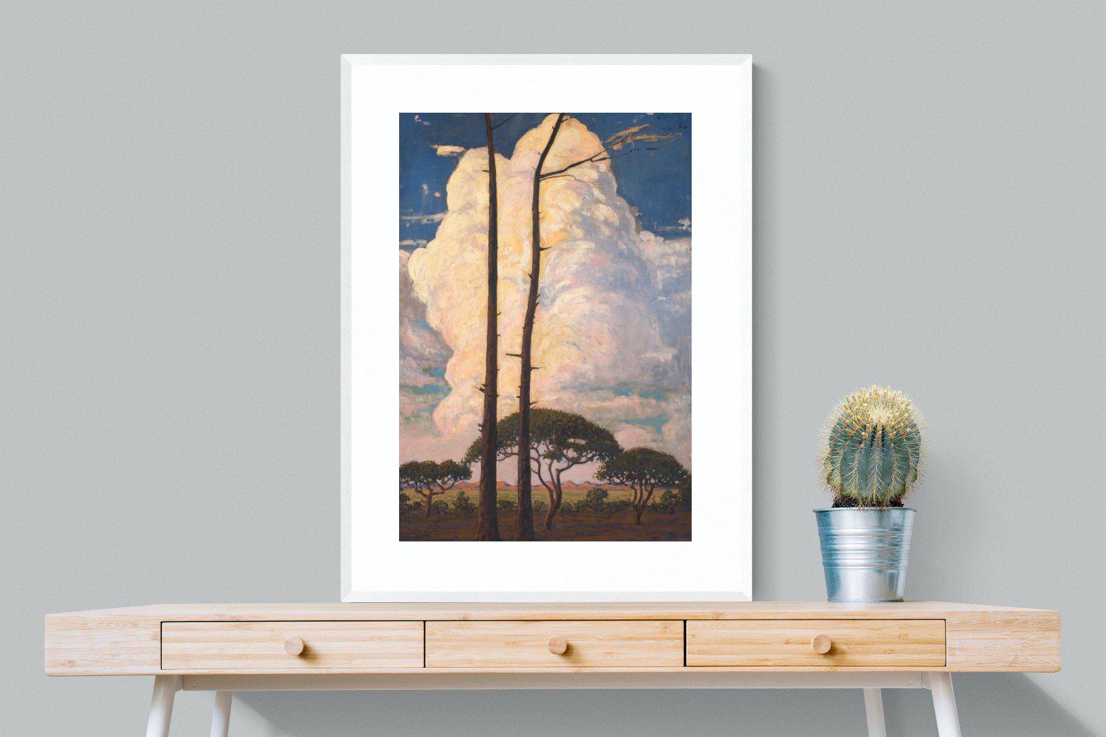 Die Wolk-Wall_Art-75 x 100cm-Framed Print-White-Pixalot