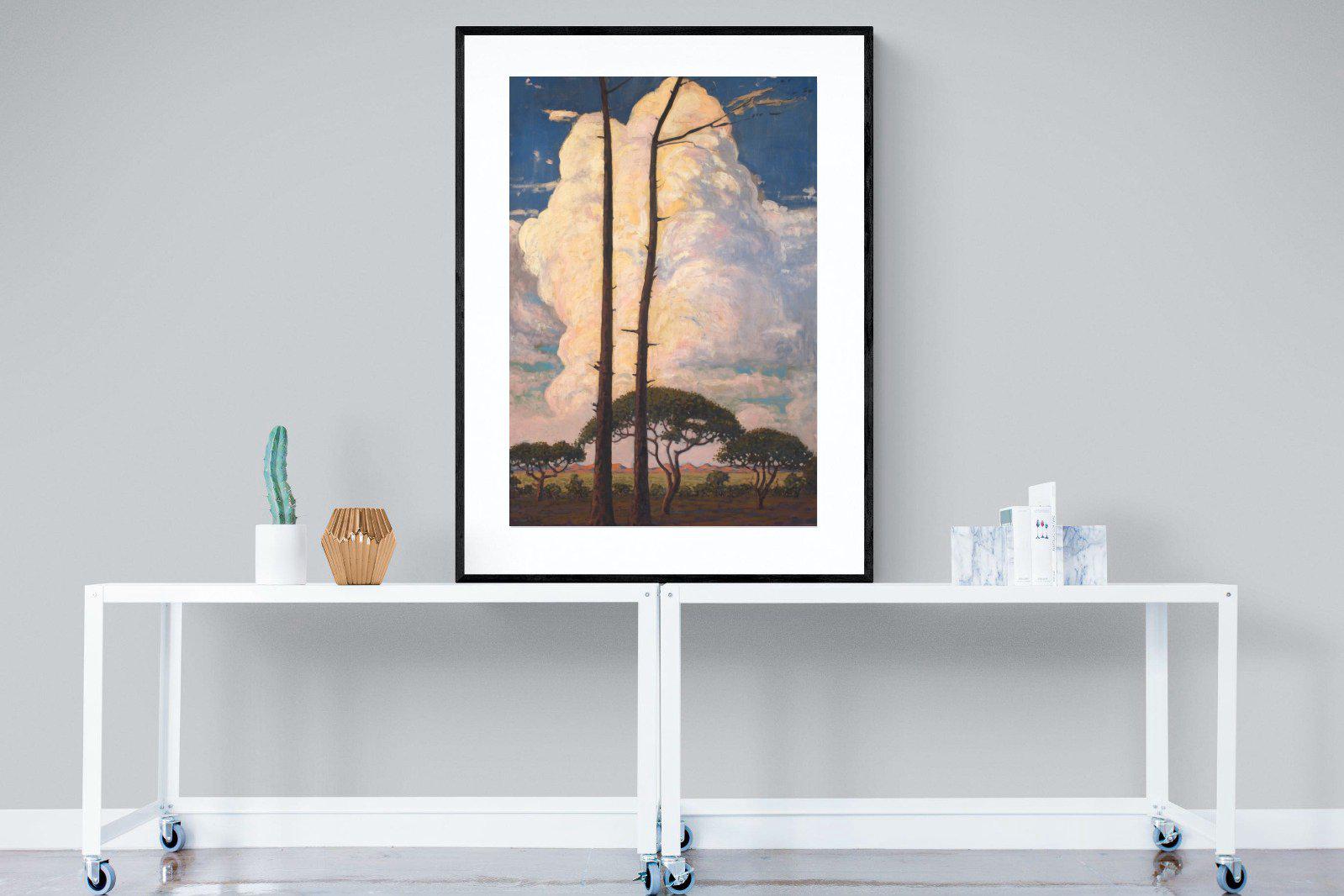 Die Wolk-Wall_Art-90 x 120cm-Framed Print-Black-Pixalot