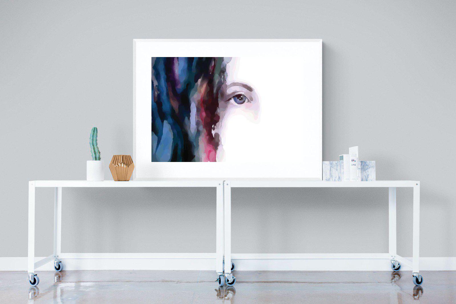 Face-Wall_Art-120 x 90cm-Framed Print-White-Pixalot