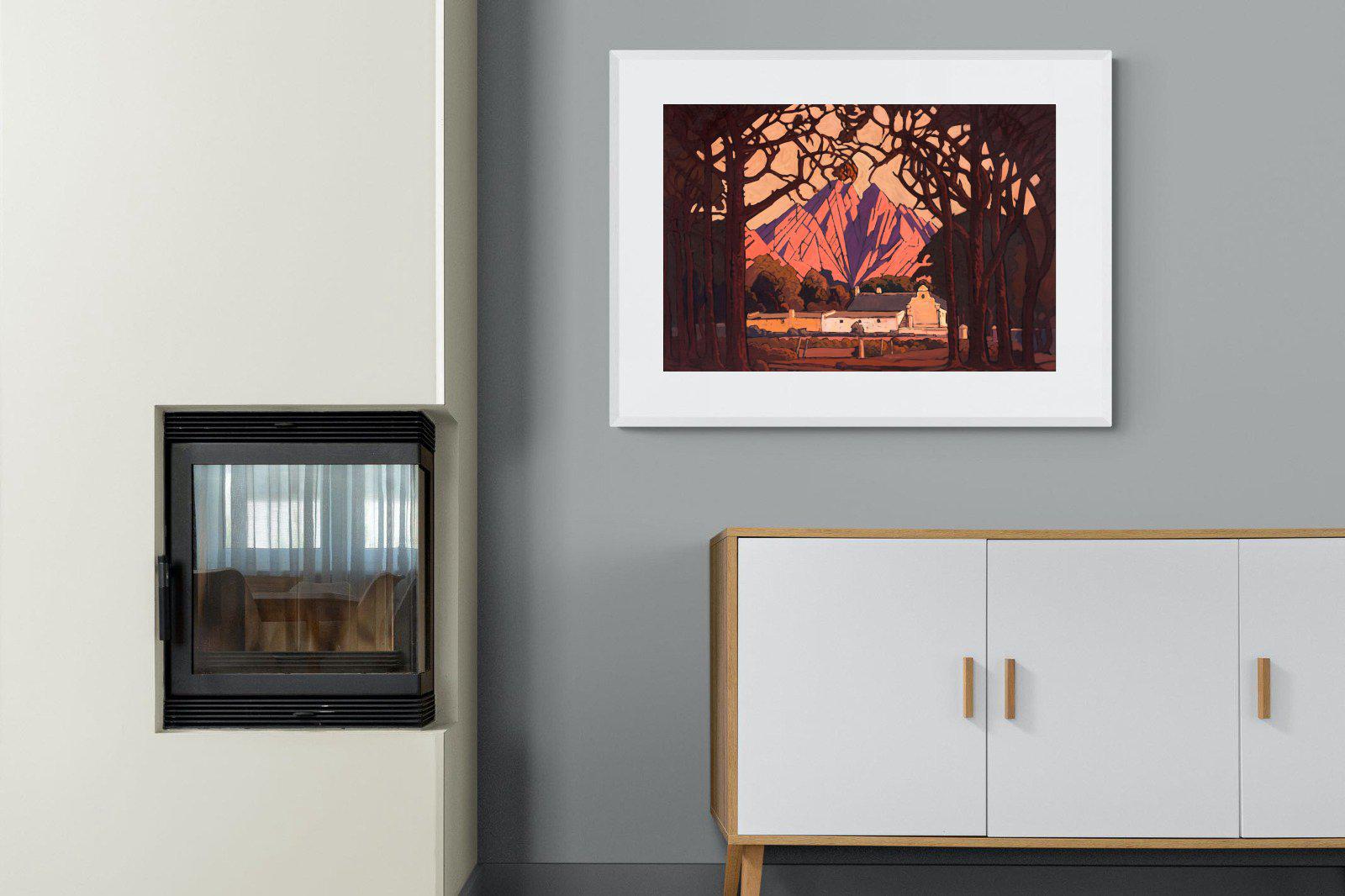 Farm Jonkershoek-Wall_Art-100 x 75cm-Framed Print-White-Pixalot