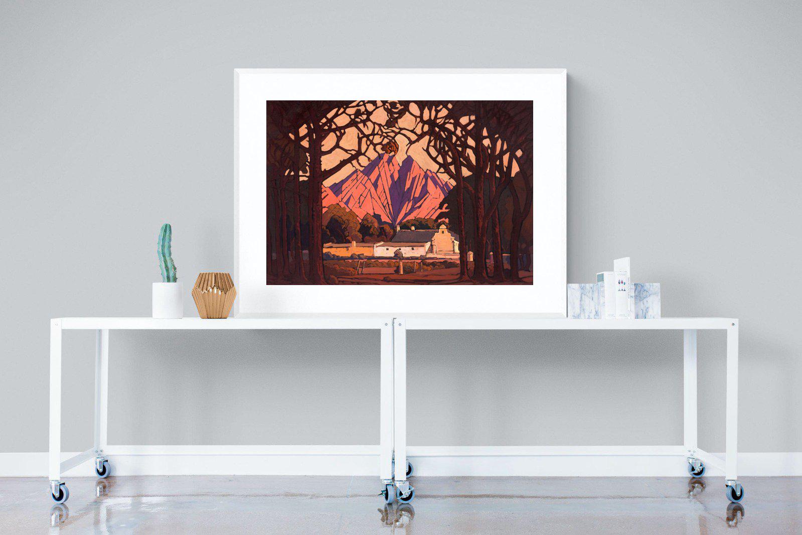 Farm Jonkershoek-Wall_Art-120 x 90cm-Framed Print-White-Pixalot