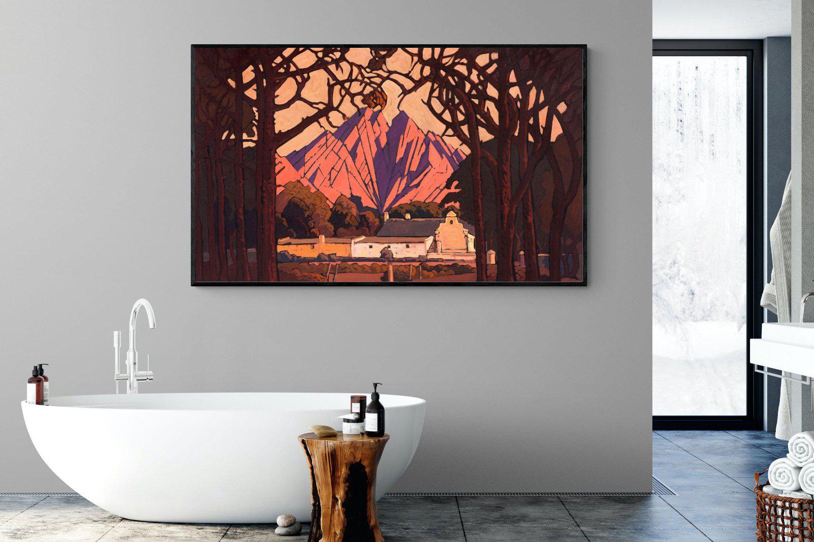 Farm Jonkershoek-Wall_Art-180 x 110cm-Mounted Canvas-Black-Pixalot