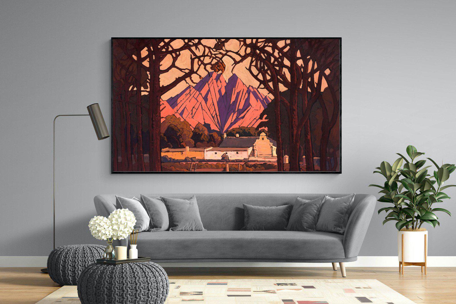 Farm Jonkershoek-Wall_Art-220 x 130cm-Mounted Canvas-Black-Pixalot
