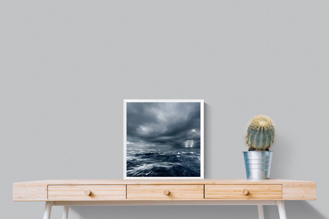 Fierce Ocean-Wall_Art-50 x 50cm-Mounted Canvas-White-Pixalot