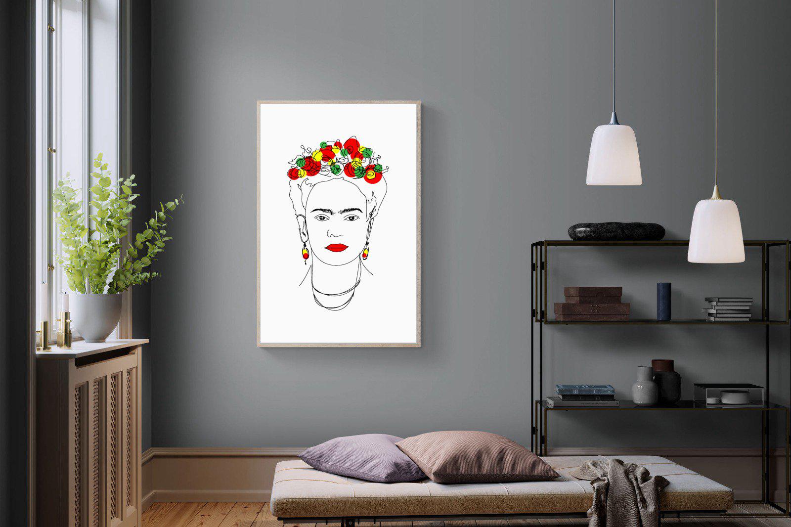 Frida Kahlo-Wall_Art-100 x 150cm-Mounted Canvas-Wood-Pixalot