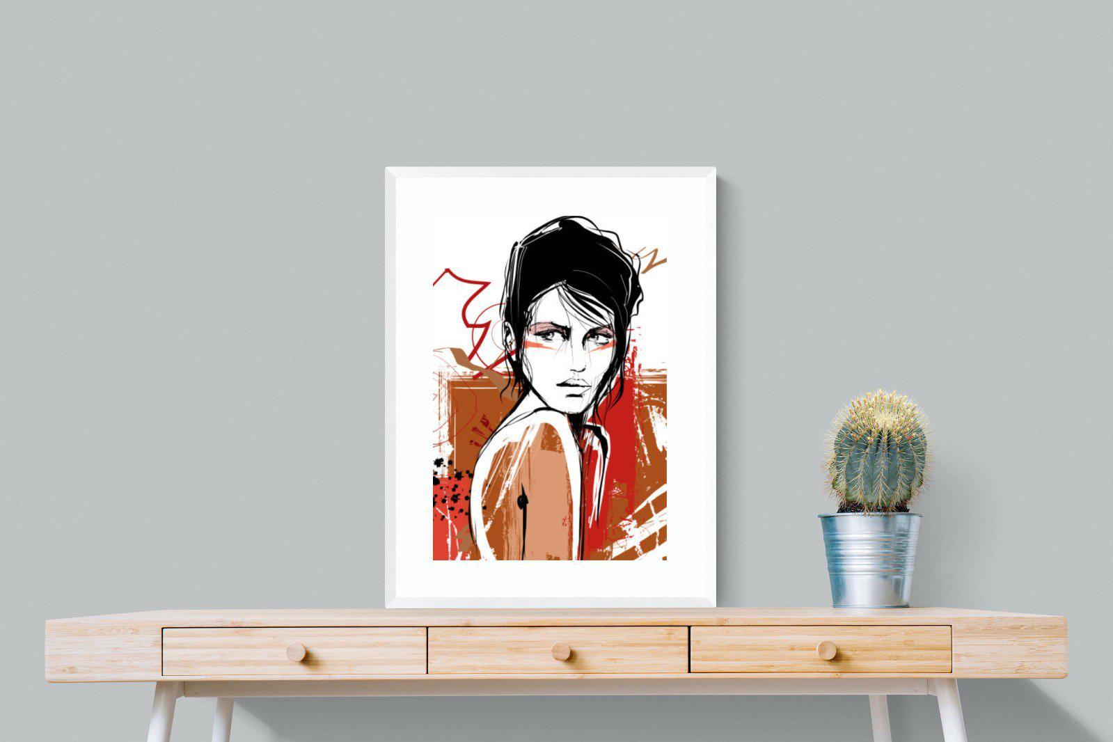 Glance-Wall_Art-60 x 80cm-Framed Print-White-Pixalot