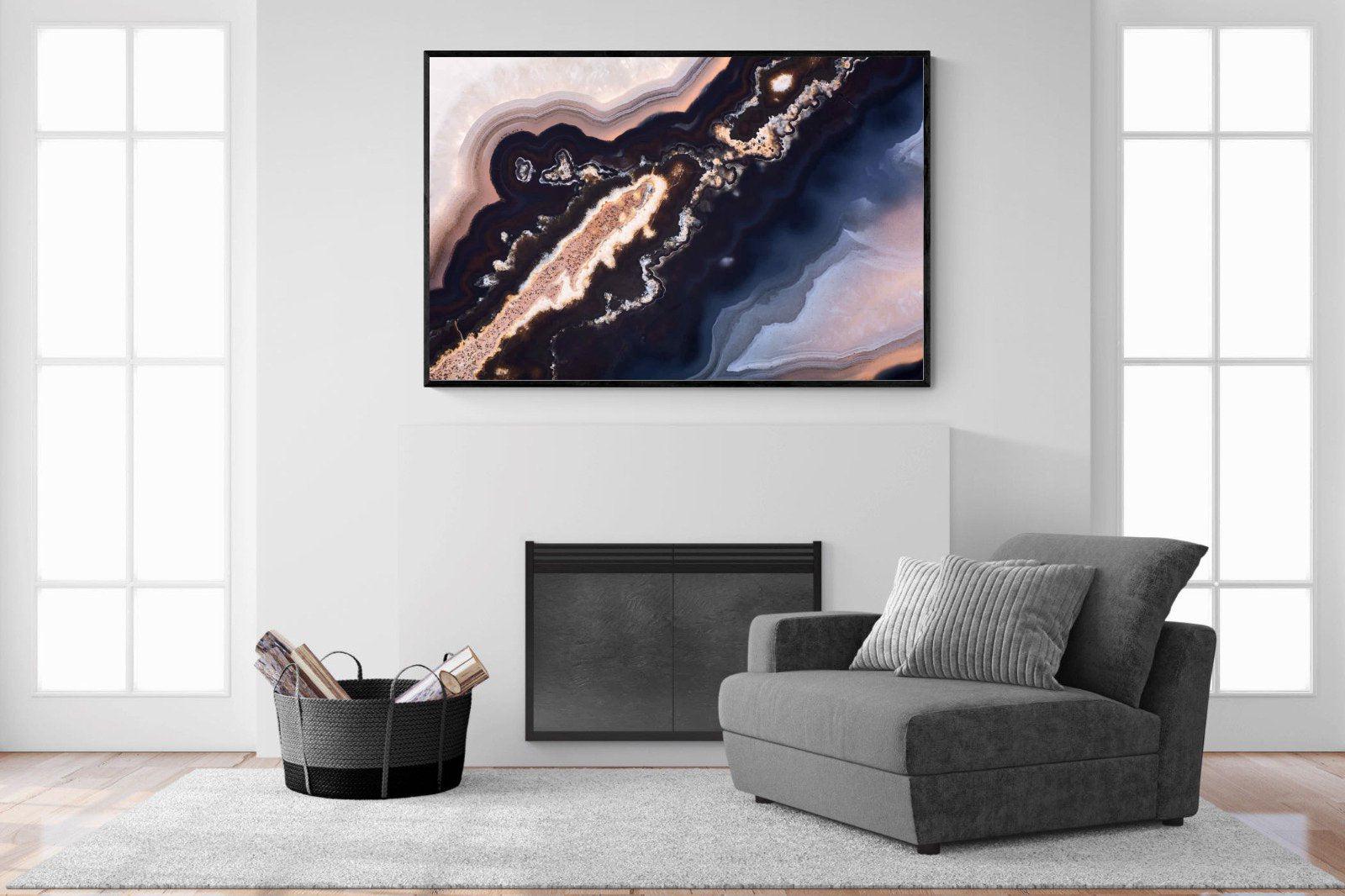 Gold Vein-Wall_Art-150 x 100cm-Mounted Canvas-Black-Pixalot