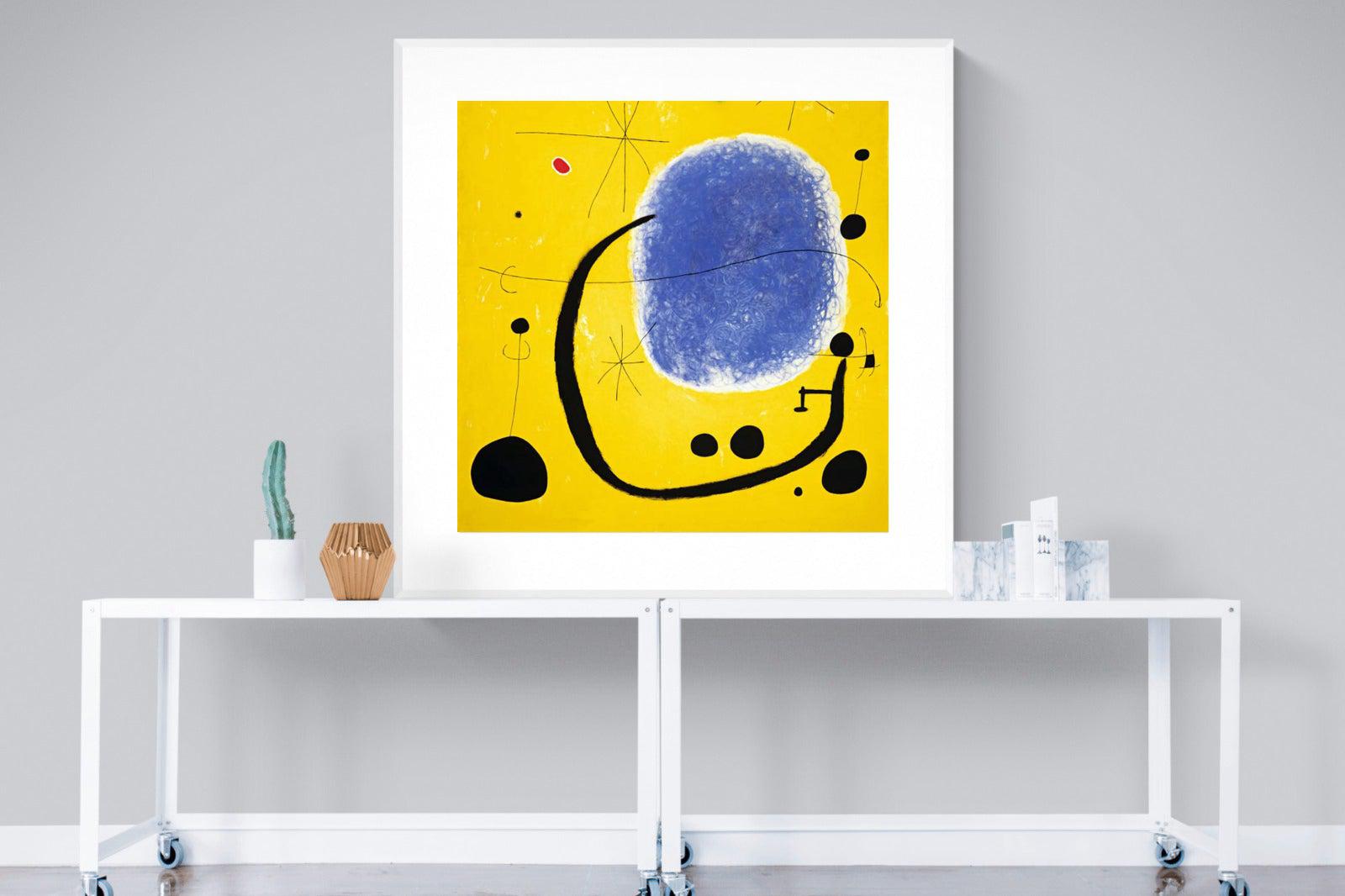 Gold of the Azure-Wall_Art-120 x 120cm-Framed Print-White-Pixalot