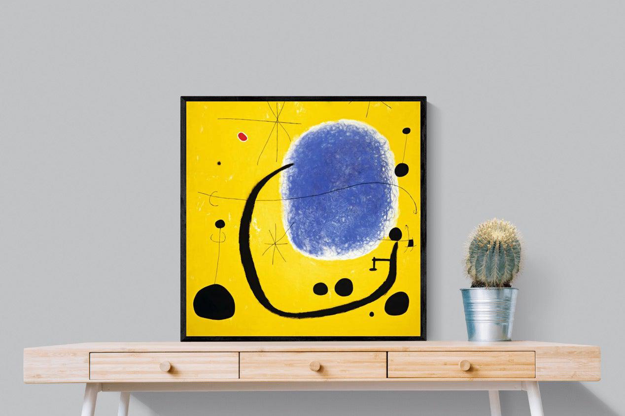 Gold of the Azure-Wall_Art-80 x 80cm-Mounted Canvas-Black-Pixalot