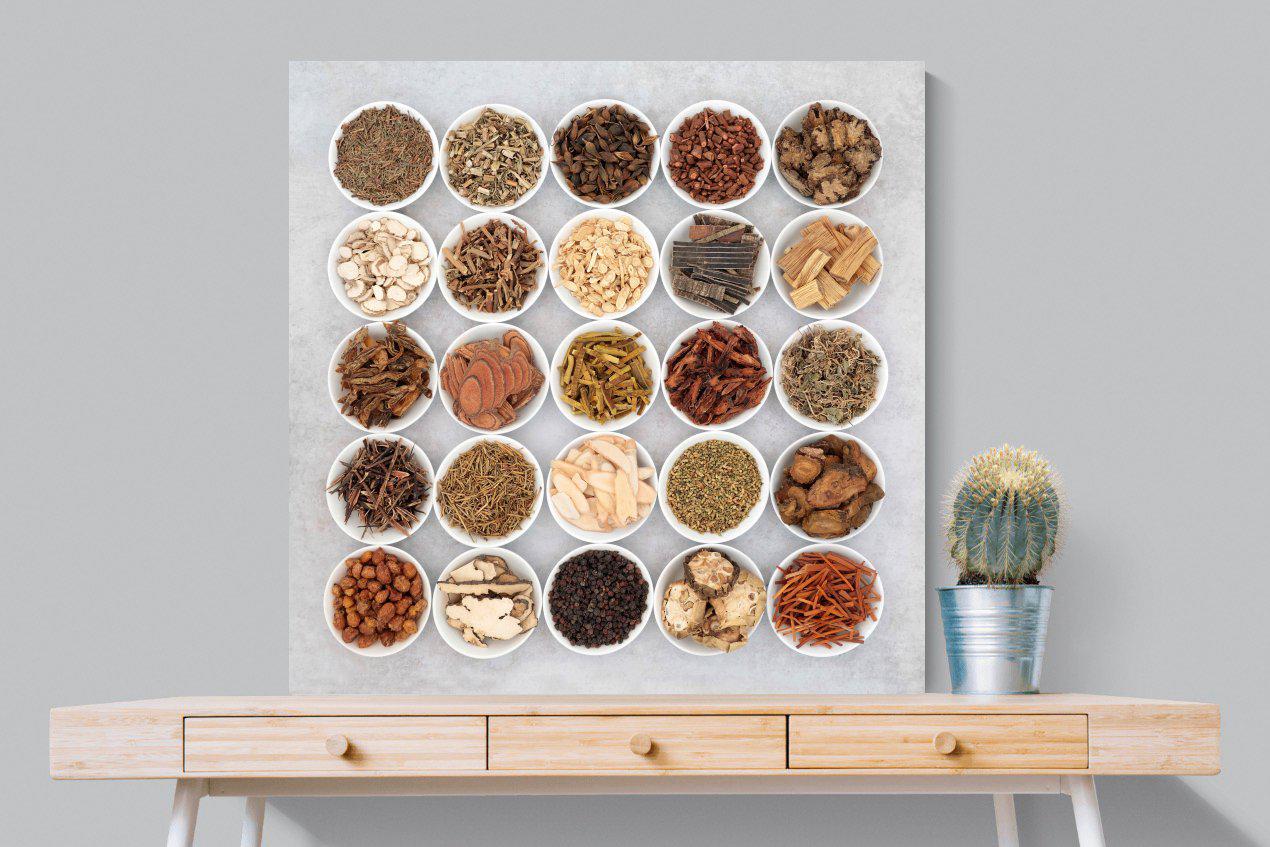 Herbal-Wall_Art-100 x 100cm-Mounted Canvas-No Frame-Pixalot