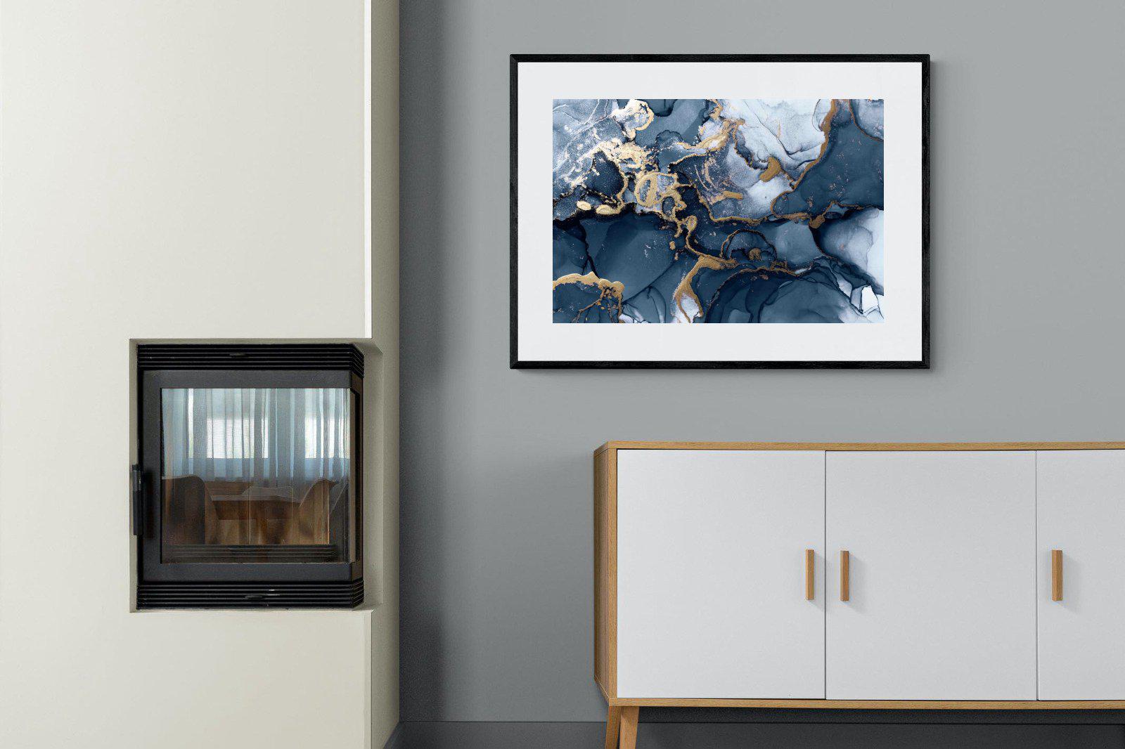 Indigo Ink-Wall_Art-100 x 75cm-Framed Print-Black-Pixalot